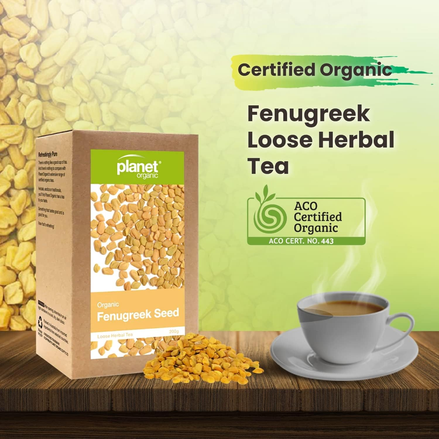 Planet Organic Fenugreek Seed Loose Leaf Tea, 200 G image number 3