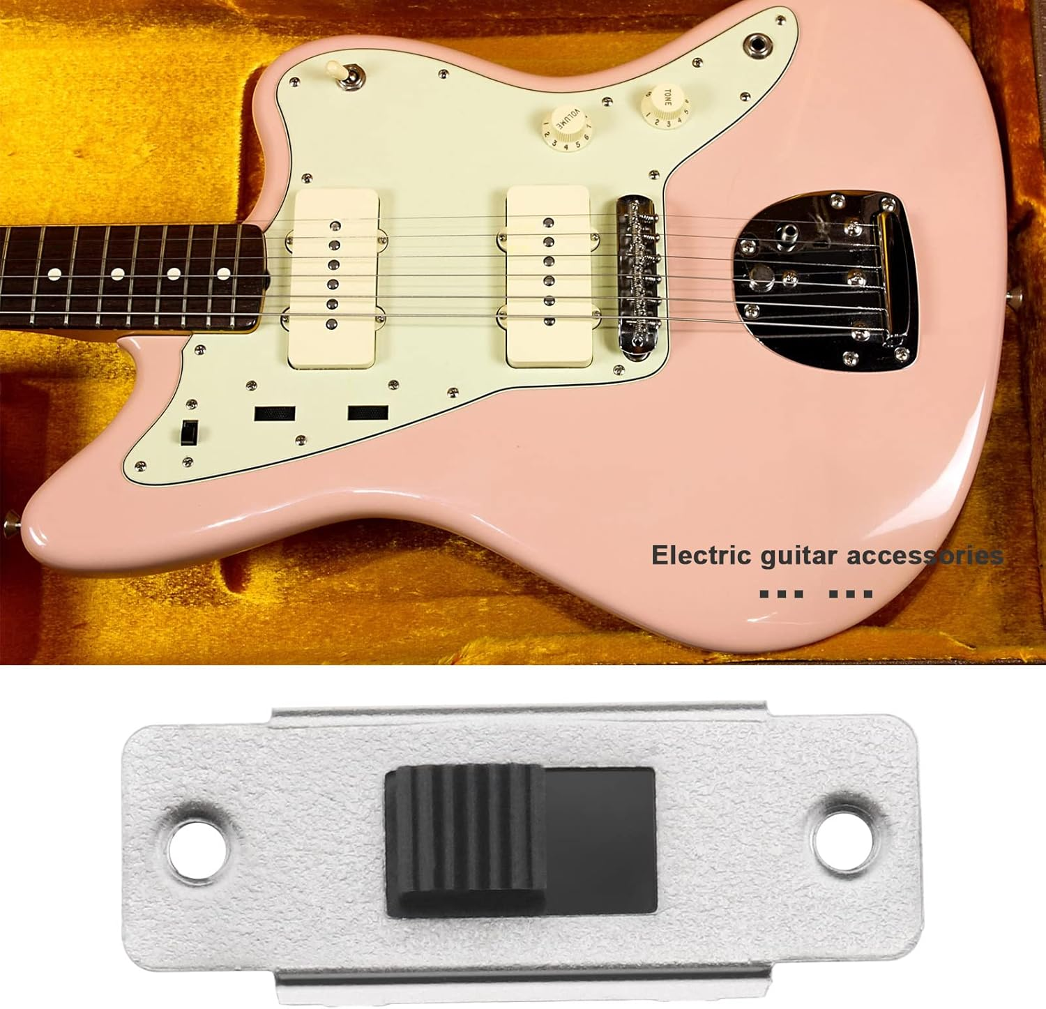 Emagtech 2Pcs Slide Selector Switch with 4X Screws Compatible with Fender Jaguar/Jazzmaster Toggle Switch Guitar Accessories Metal image number 6