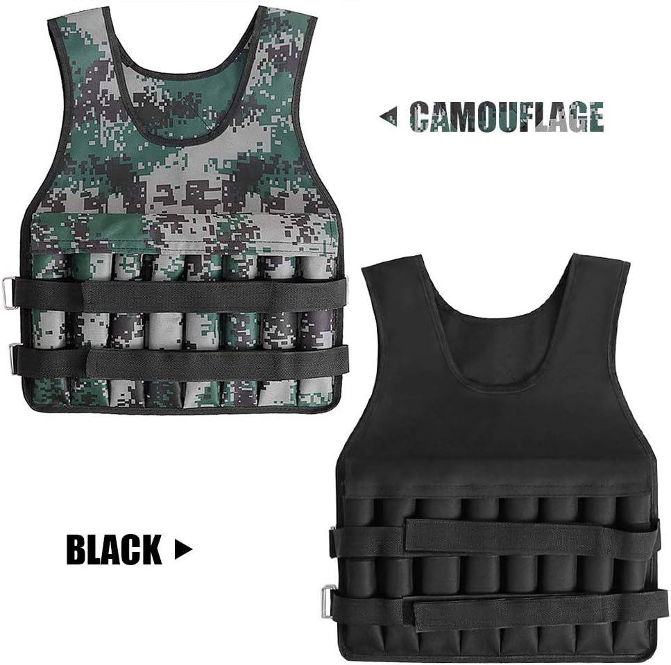 Adjustable Weighted Vest 20KG Max Loading for Exercises Fitness Muscle Building Weight Loss Running GTRH image number 4