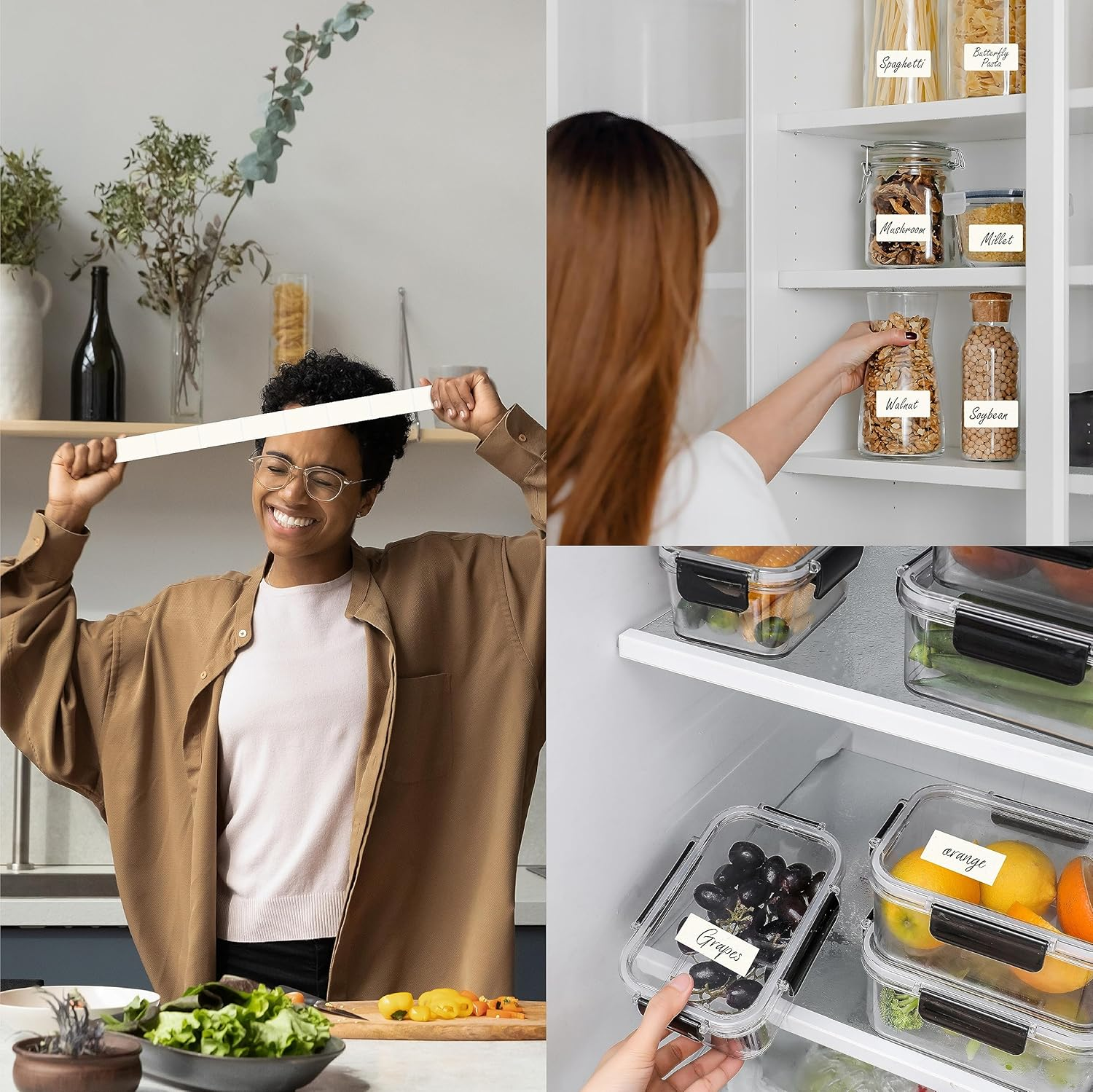 Hebayy 500 Dissolvable Canning Labels, Removable Freezer Pantry Stickers with Perforation Line No Residue Left for Food Containers Jars Kitchen Restaurant Storage Organization (1&rdquo; X 2&rdquo;), HEBA457 image number 3