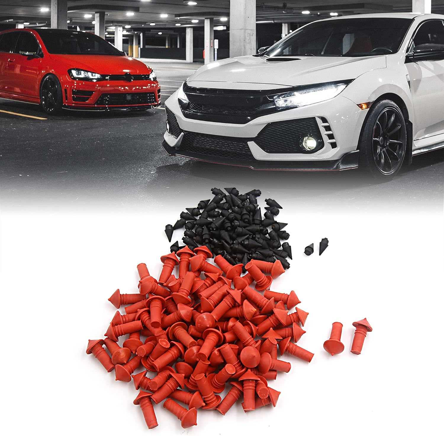 180Pcs Universal Mushroom Shaped Tire Repair Insert Plugs Red Black 7Mm 170 Pack image number 3