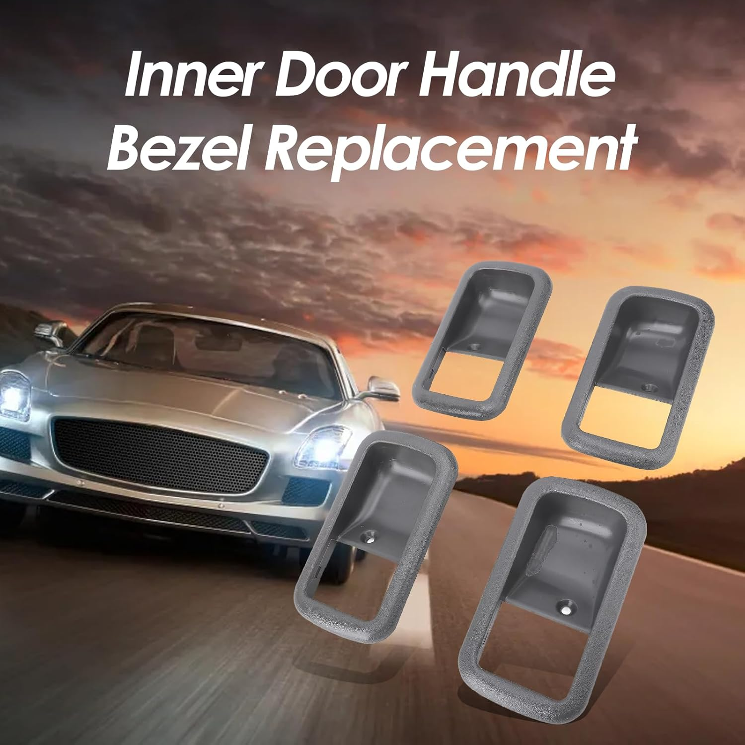 4 Pcs Inner Door Handle Bezel 69277-60010 Replacement for 80 Series FJ80 FZJ80 HDJ80 HDJ81 HZJ80 HZJ81 1991-1997 image number 2