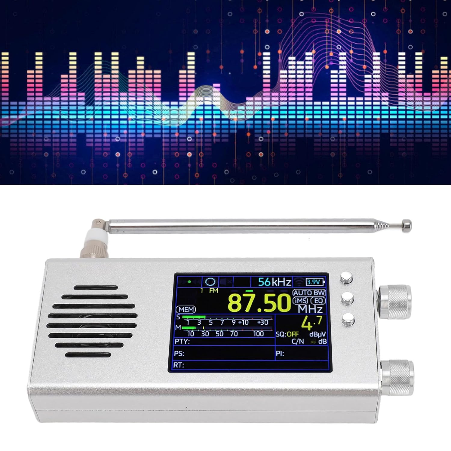 Shortwave Radio Receiver, AM FM SW CB VHF UHF WX AIR LW MW Full Band Radio Receiver with Dual Stereo Speakers, Professional Portable Radio Receiver Kit (#11)