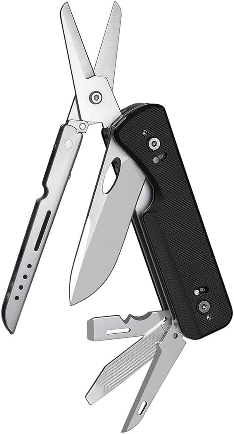 ROXON S505G Flex Shears-Modular Design Multitool with Fixed Big Scissor-Interchangeable Blade of BA01-BA17 & Changeable Implements of FT01-FT12 （Green）