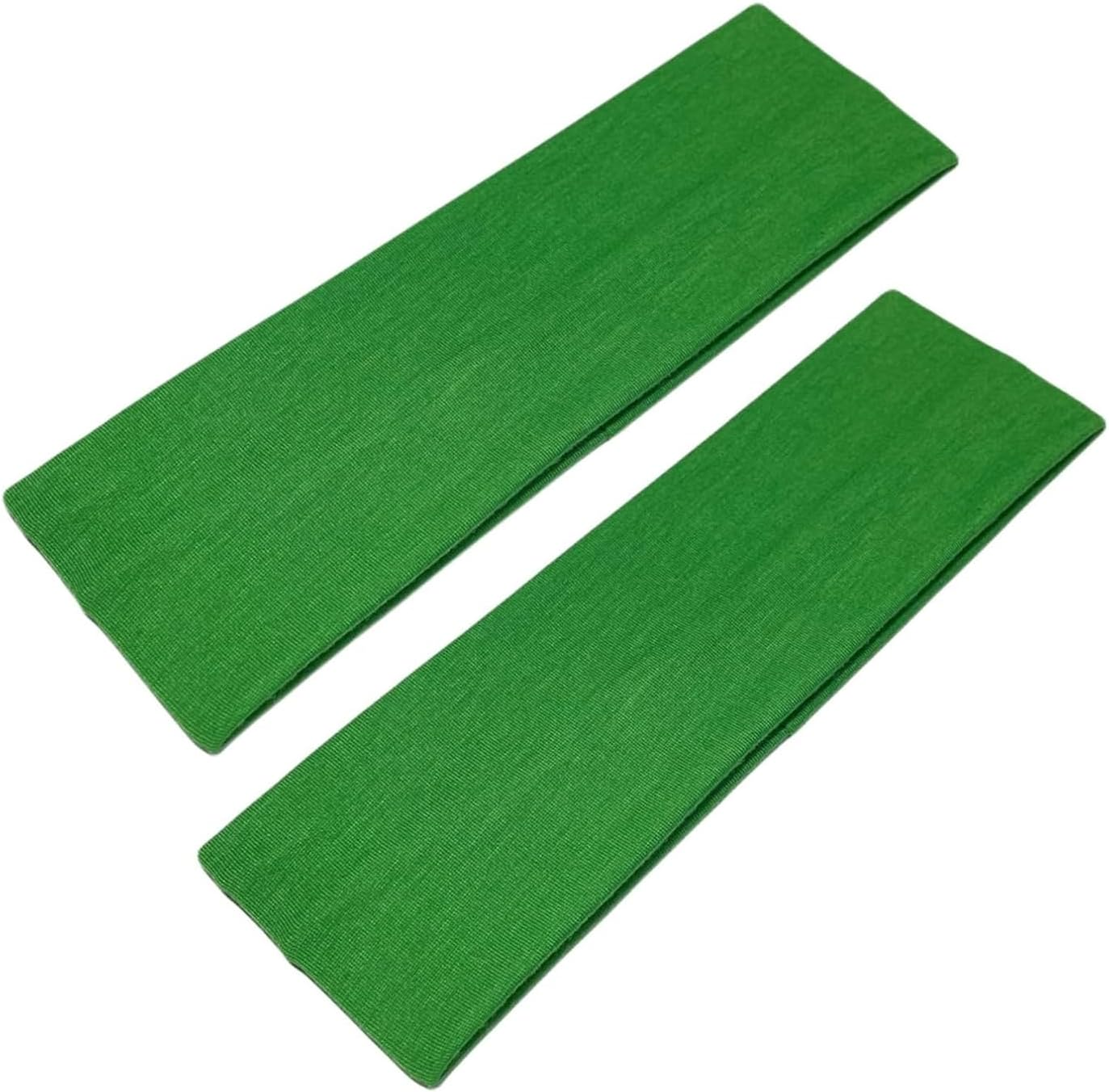 Wide Headbands for Women & Men 5Cm Sweatbands for Sports Yoga Running, Stretchy Soft Headband 5Cm Wide 20Cm Long Stretches to 35Cm for Gym Workout, 2 Pack Hair Bands in Pink & Green - Orevan