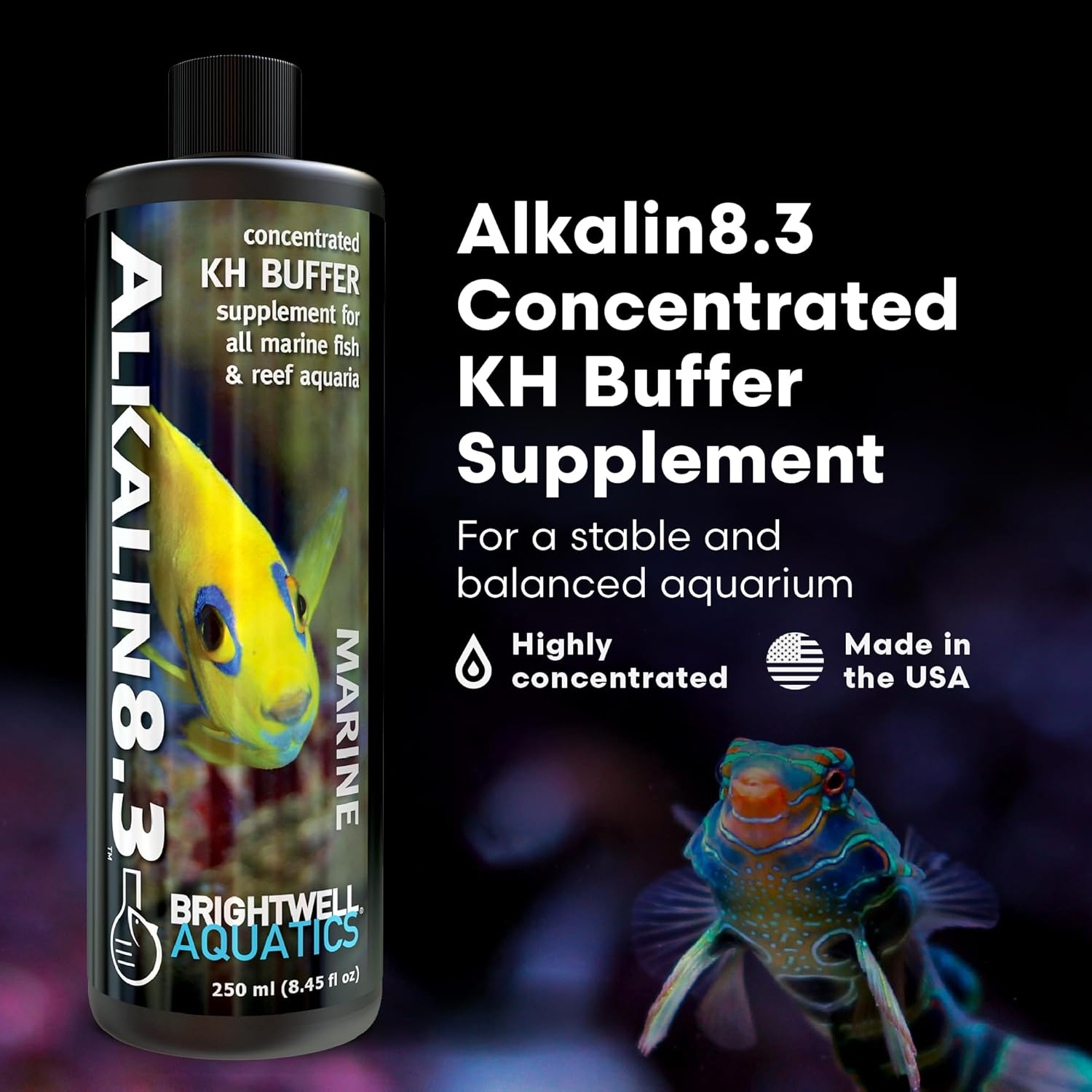 Brightwell Aquatics Alkalin8.3, Concentrated KH Buffer Supplement for All Marine Fish & Reef Aquaria, 250Ml image number 3