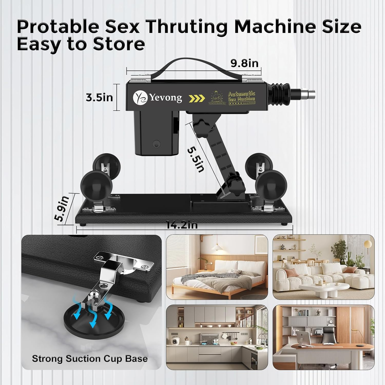 Automatic Sex Machine Thrusting Machine for Male and Femal Love Machine Adult Sex Toy 3XLR Connector Thrusting Dildo Machinegun for Senior Player Thruster with 5 Attachments image number 5