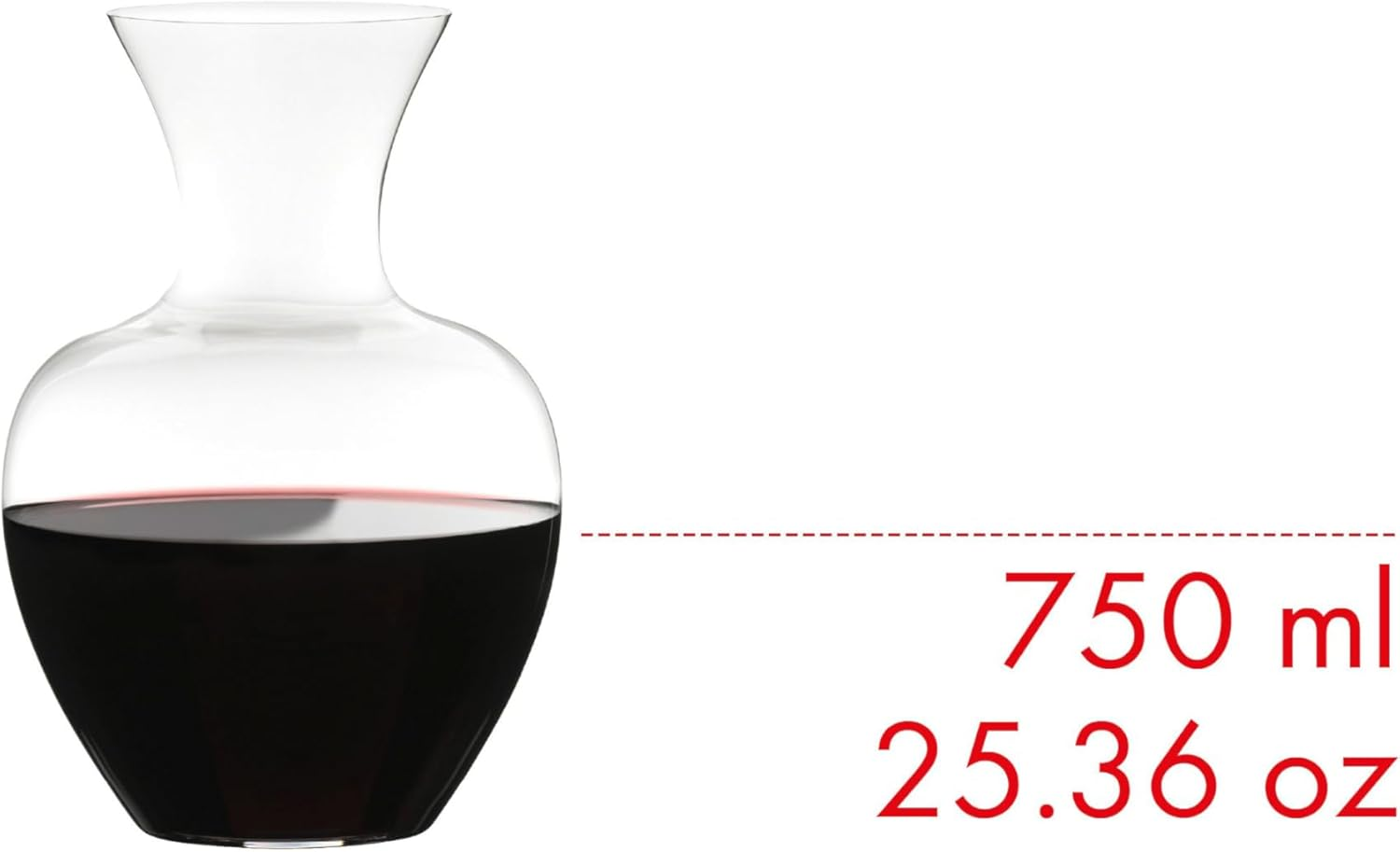 Riedel Apple NY Crystal Glass Decanter, Clear &ndash; Unique Apple-Inspired Shape for a Striking Table Display &ndash; Enhances Wine&rsquo;S Flavour by Allowing Proper Aeration &ndash; 1500 Ml Capacity image number 4