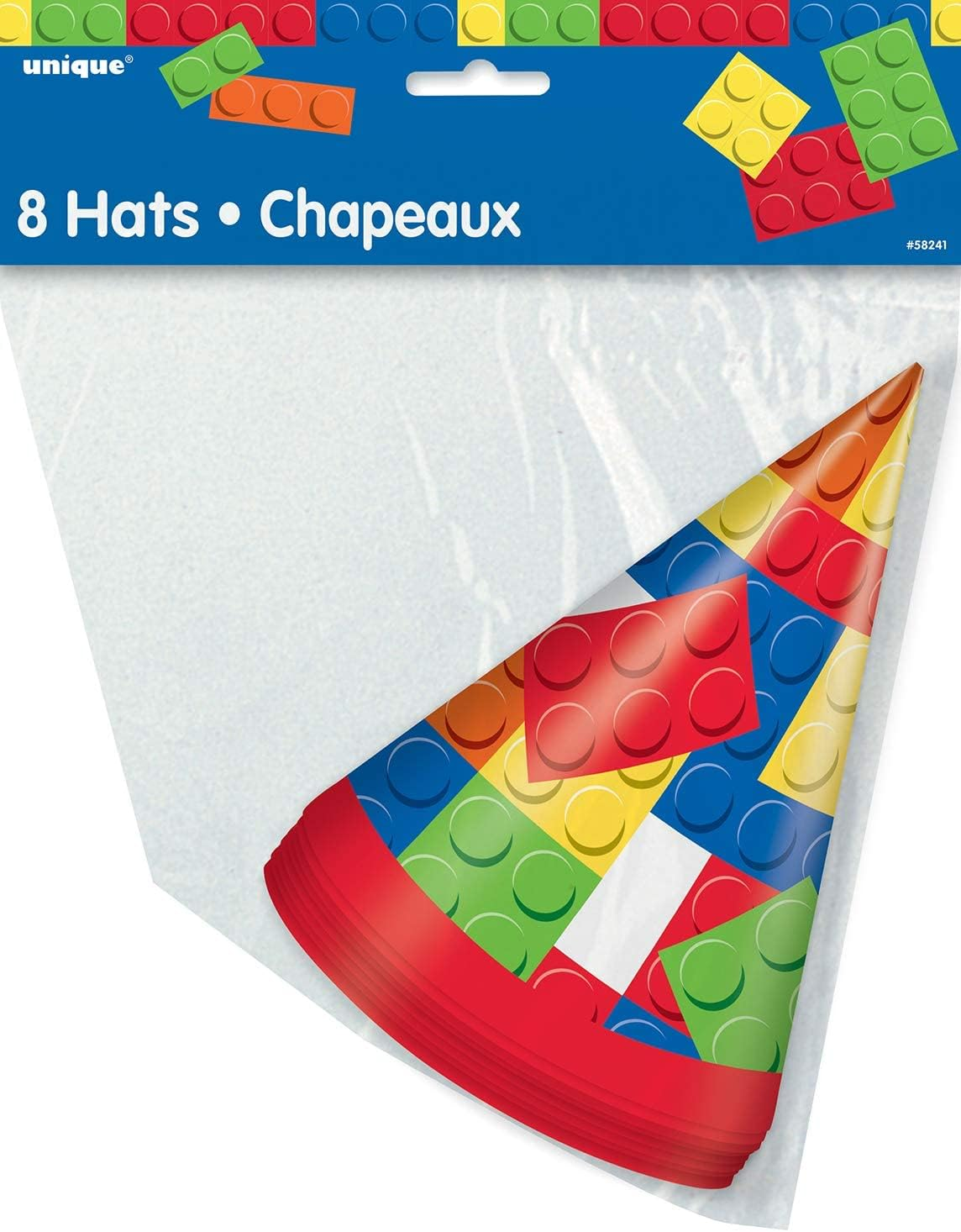 (Party Hats) - Building Blocks Party Hats, 8Ct image number 3