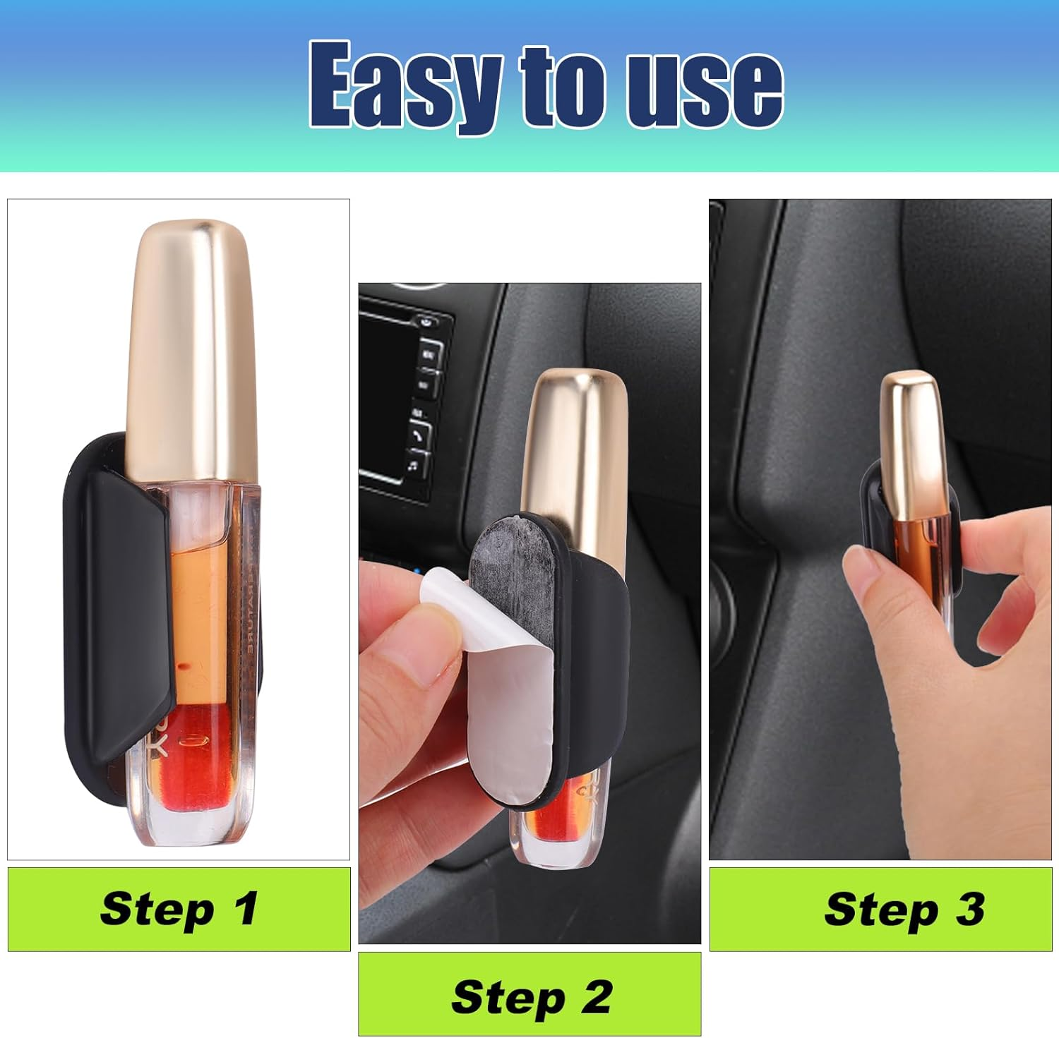 Vodolo Car Lip Balm Holder No Melt,2Pcs Car Lip Balm Holder,Car Accessories for Women Interior,Suitable for Most Vehicles image number 5