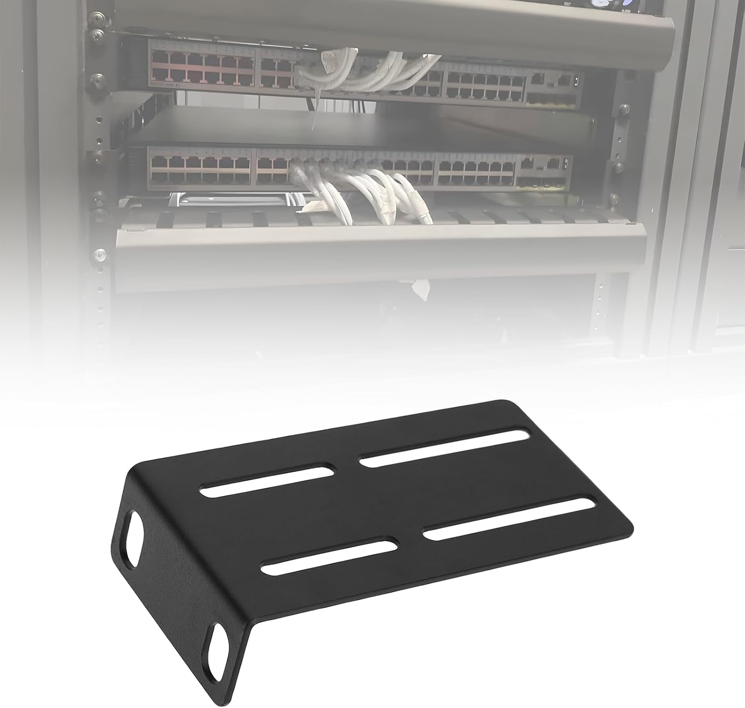 Be in Your Mind 2PCS 88Mm Rack Ears Mount Adjustable Hole Distance 29-40Mm for 19 Inch Switches Compatible with HP Switches with Screw image number 1