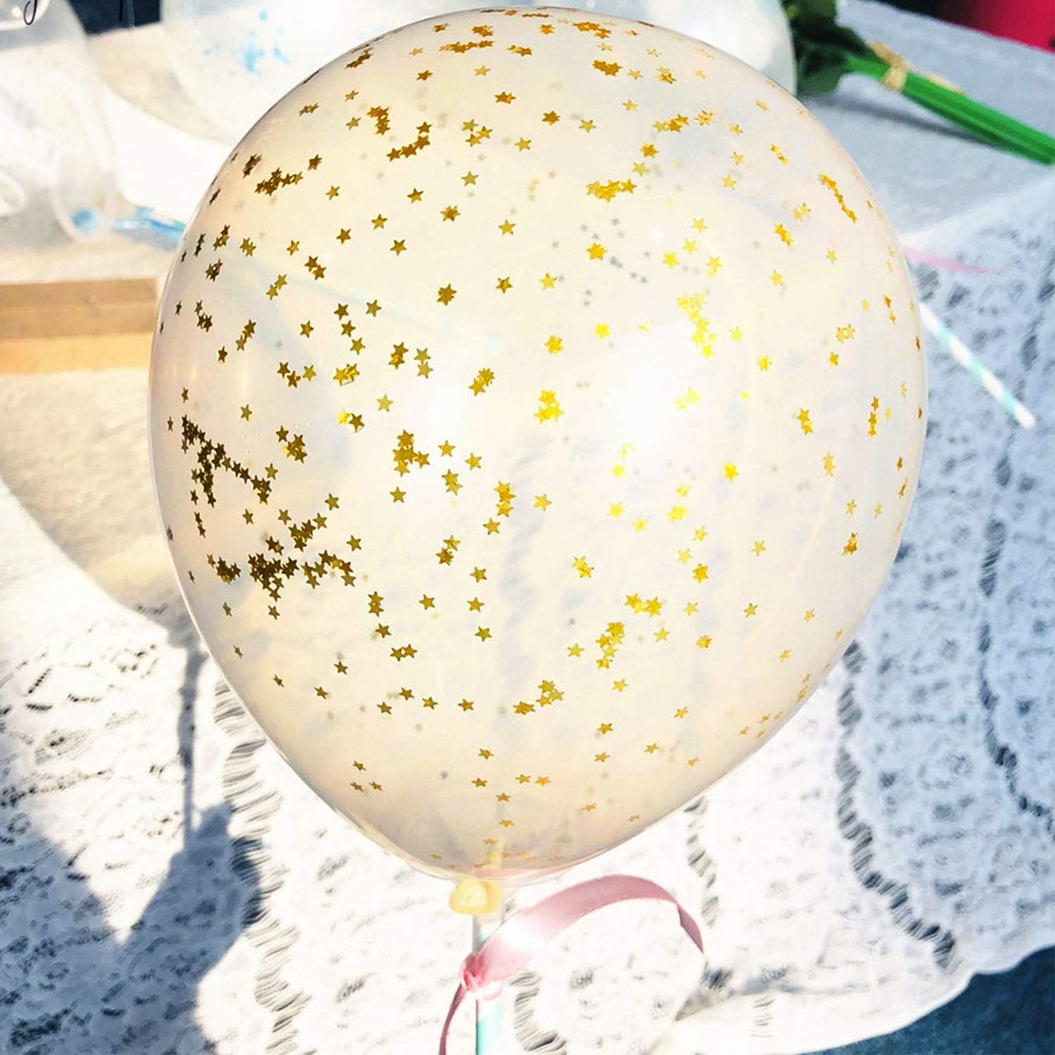 Art Craft Glitter, Star Shape Glitter Confetti for Christmas New Year Cards, Handcrafts, DIY Home Decoration, Party Festival, Nail Art- 0.35Oz (10G) (Gold) - Gold image number 4