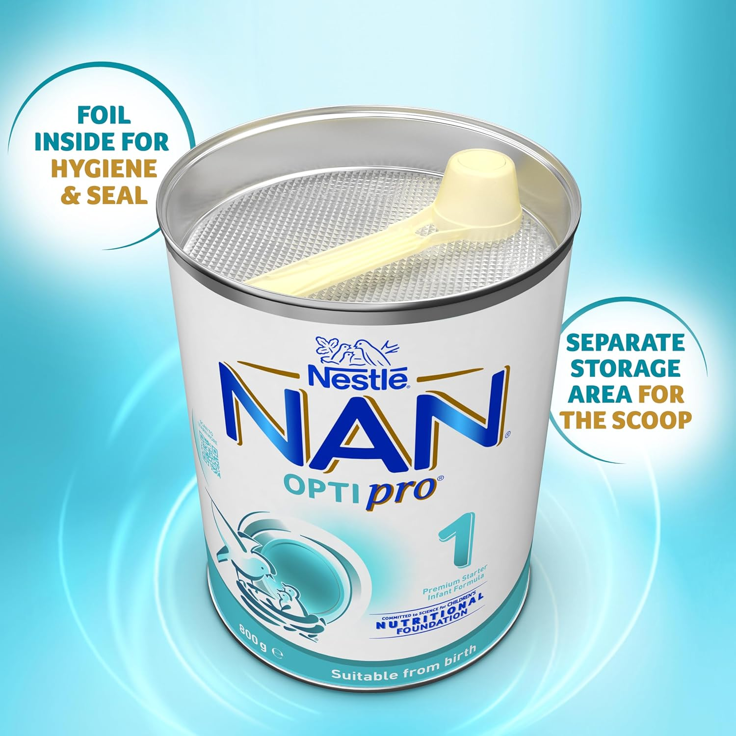 Nestl&eacute; NAN OPTIPRO 1 Premium Starter Baby Infant Formula Powder, from Birth &ndash; 800G image number 4