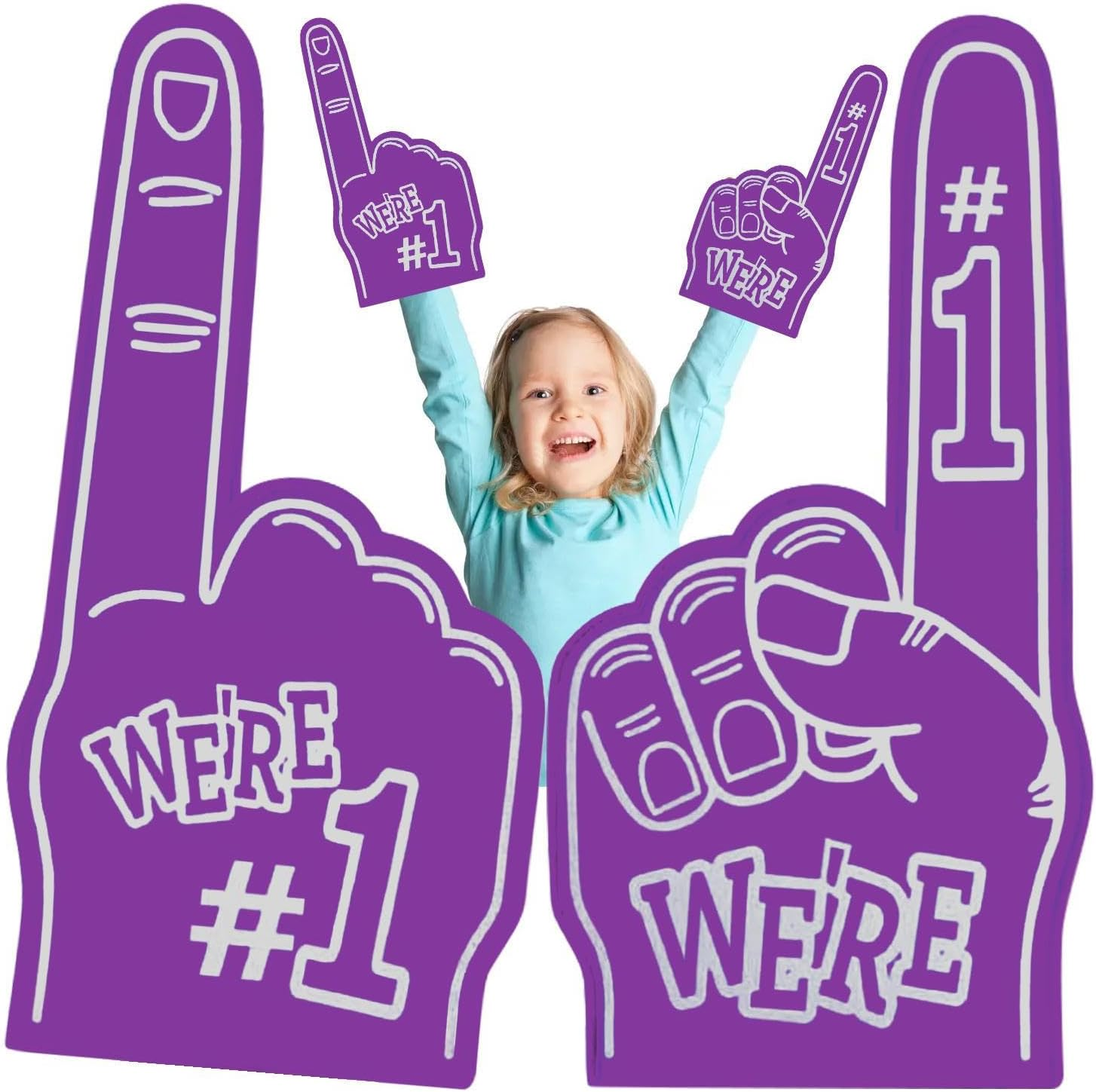 Giant Foam Finger, Gladiators Foam Finger, Cheerleading Foam Hands, Large Foam Hand Number 1 for Games, Stadium, Events, Cheerleading Cheering