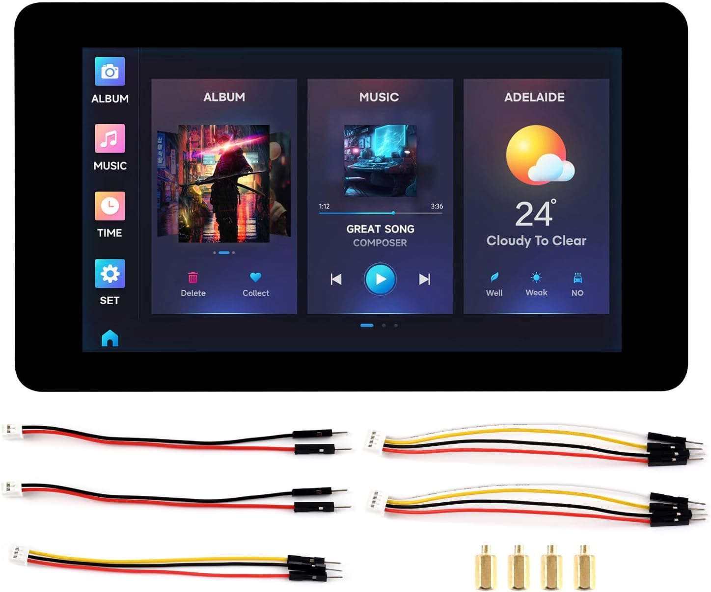 Waveshare ESP32-S3 7Inch Capacitive Touch LCD Development Board, ESP32 with Display, 800&times;480, 5-Point Touch, up to 240Mhz Frequency, Supports Wi-F & Blue-T, with Onboard An-Tenna image number 4
