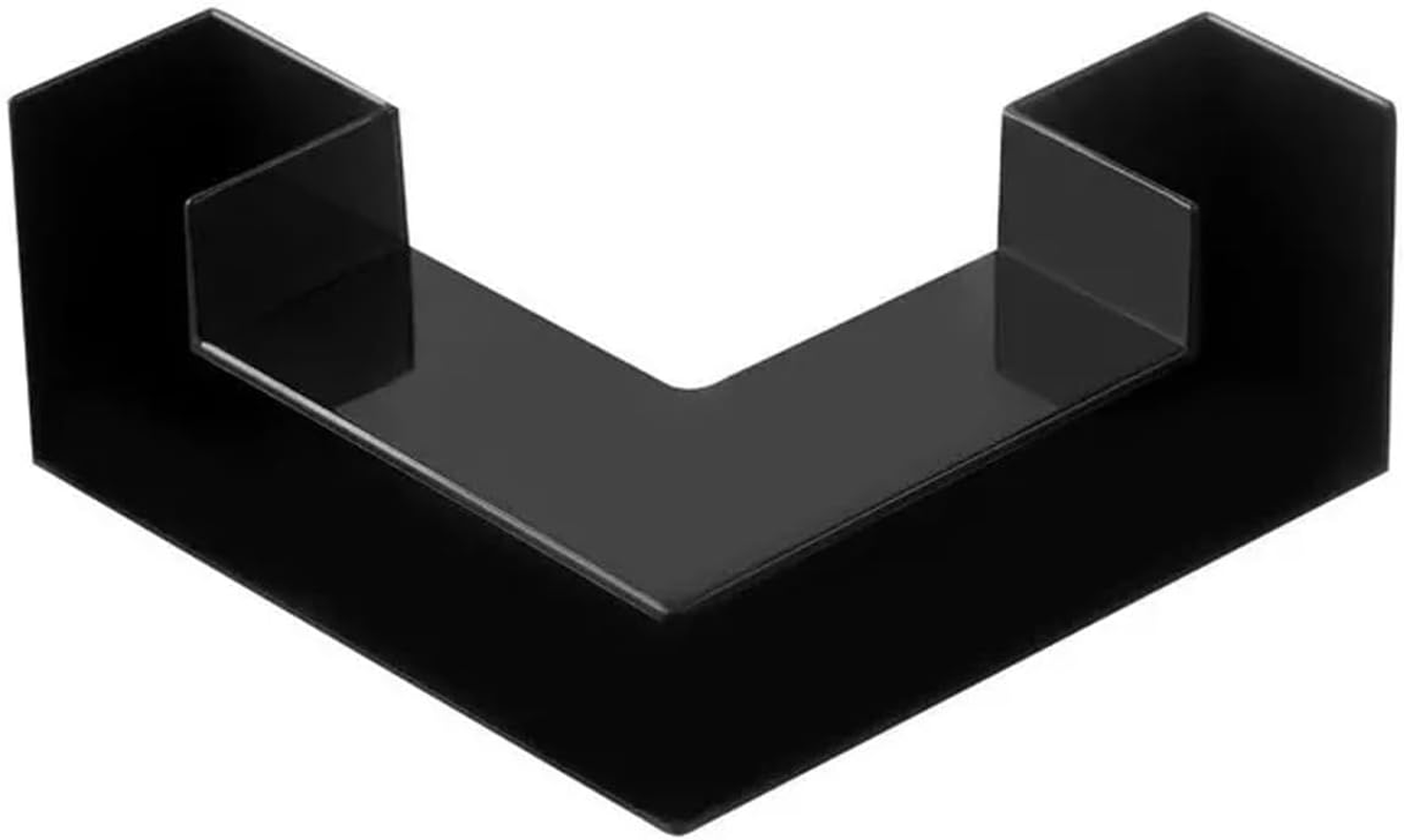 AIMALL Fish Tank Aquarium Underground Tunnel Decoration, 4.92-Inch Black Corner Fit Habitat Enhancer for Fresh and Saltwater Tanks image number 4