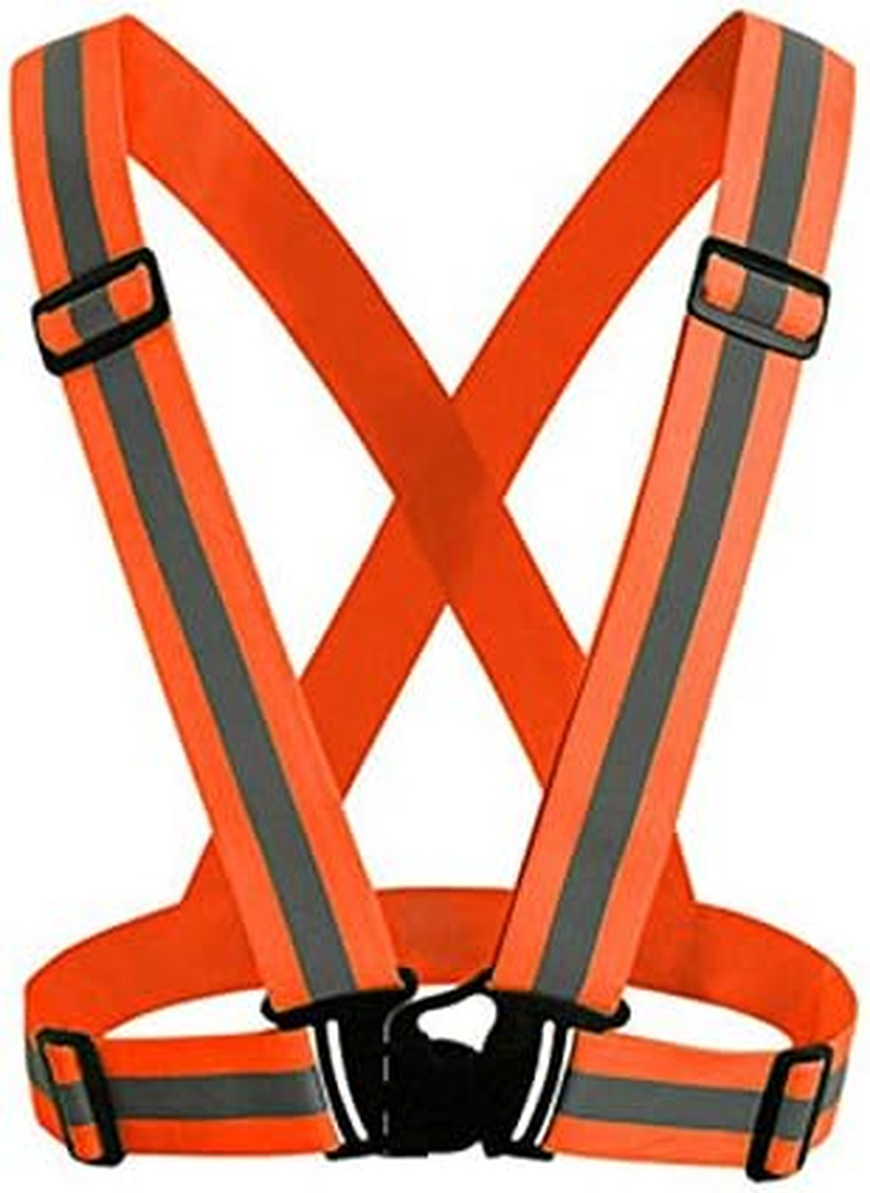 SENRISE Reflective Night Running Vest, Neon Yellow, Blue, Orange, Pink, One Size, 360&deg; Visibility, Adjustable, Lightweight, Unisex Adults & Children, Outdoor Enthusiasts, Vest