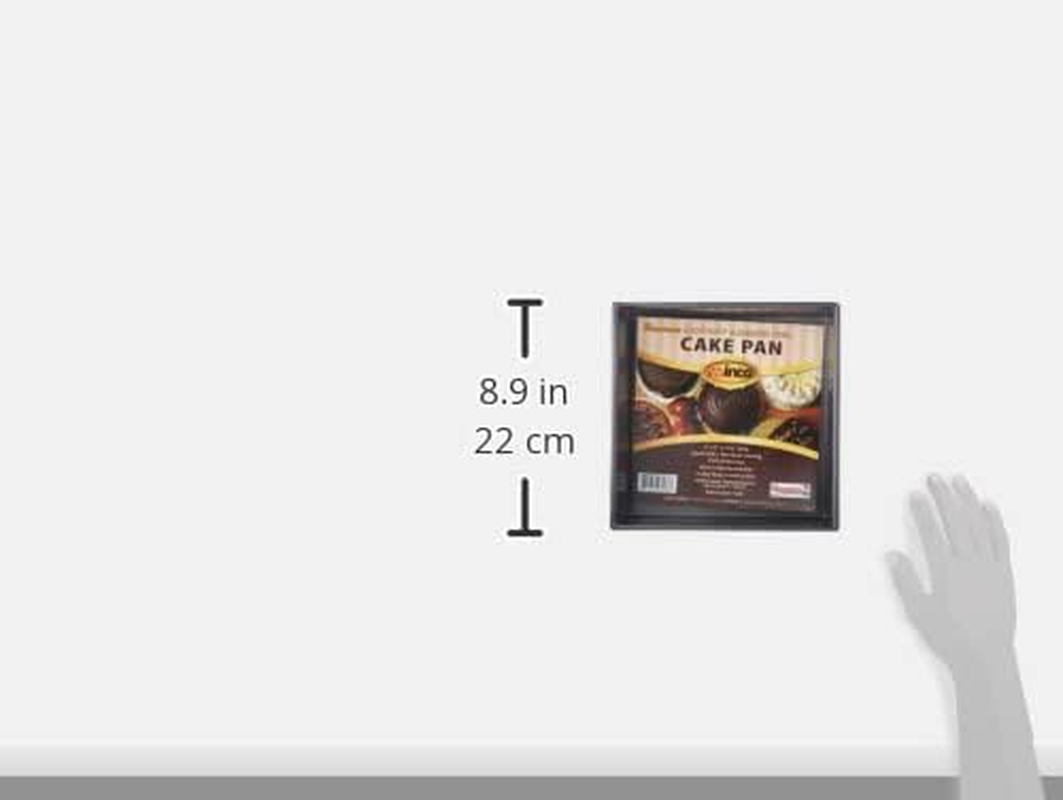 WINCO Square Non-Stick Cake Pan, 8-Inch by 8-Inch, Aluminized Steel image number 2