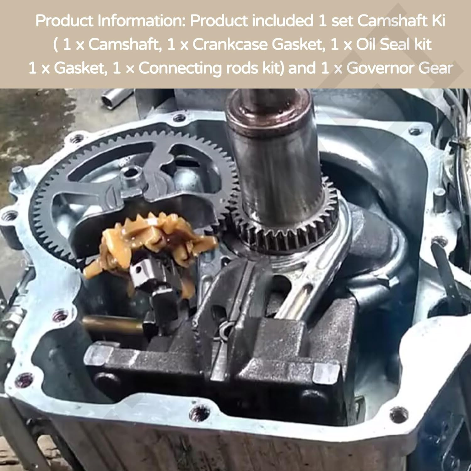 LIZEWEI 84005207 793880 Camshaft Kit W/691968 Governor & Oil Slinger for B&S, Replaces 391764, 490815, 84005207, 792681, Included 697110 272475S Gasket, 690564 Valve Tappet, 795387 Oil Seal image number 4