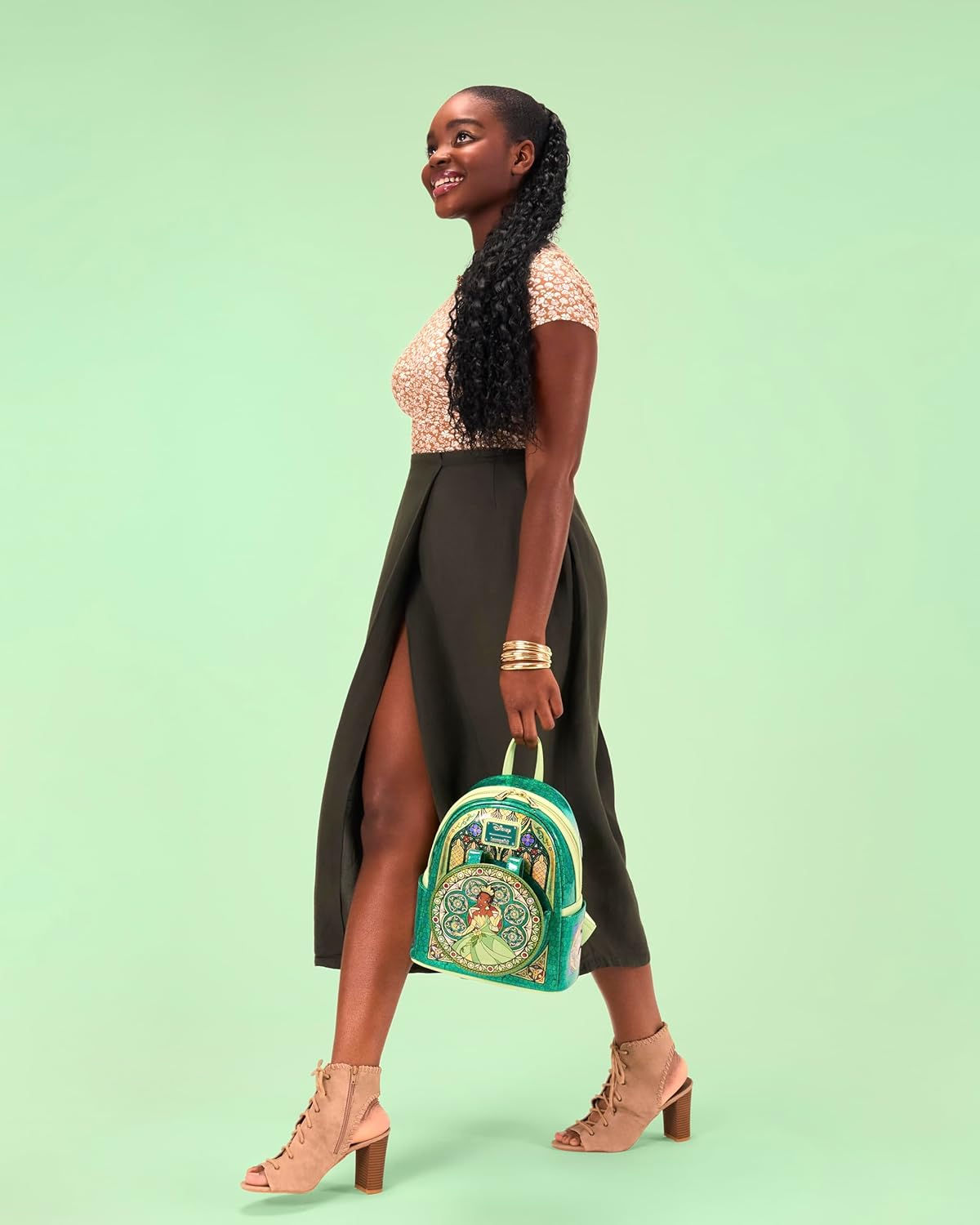 Loungefly - Disney - Tiana - Stained Glass Collection - Mini Backpack image number 6