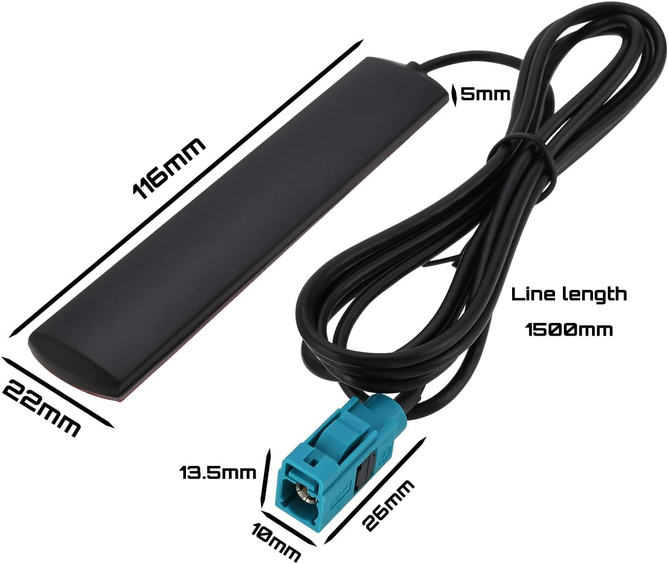 Emsea Vehicle Wifi Bluetooth Antenna FAKRA 2.4Ghz 4G Cellular Hidden Aerial Antenna Compatible with BMW Compatible with Carplay ABS Retrofit Aerial image number 2