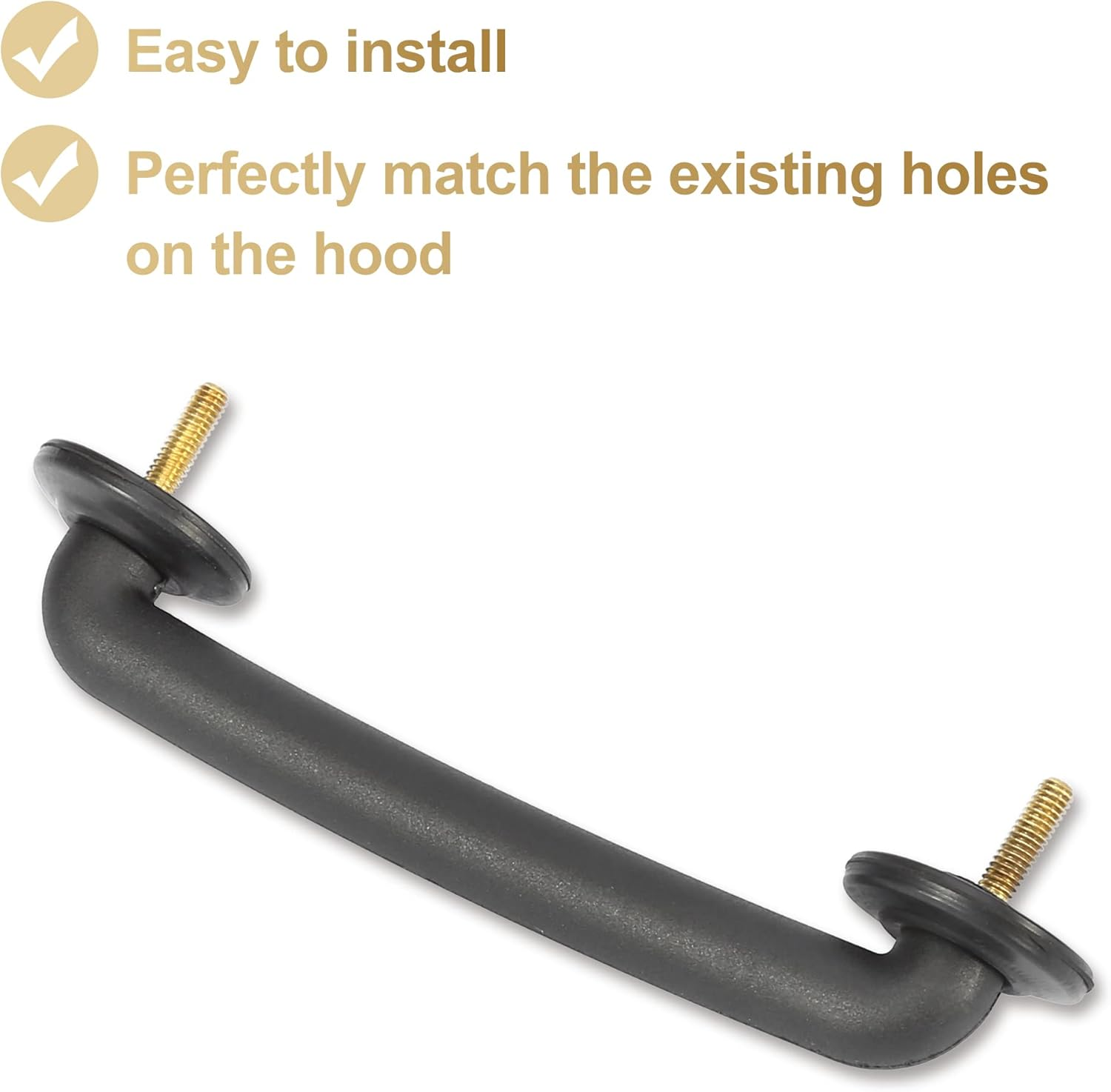 X AUTOHAUX Front Windshield Hold down Bracket Fit for Jeep Wrangler JK 1997-2018 for Wrangler TJ 1997-2006 55176422 Strap Hood Loop Bracket Hood Handle Footman Loop Plastic