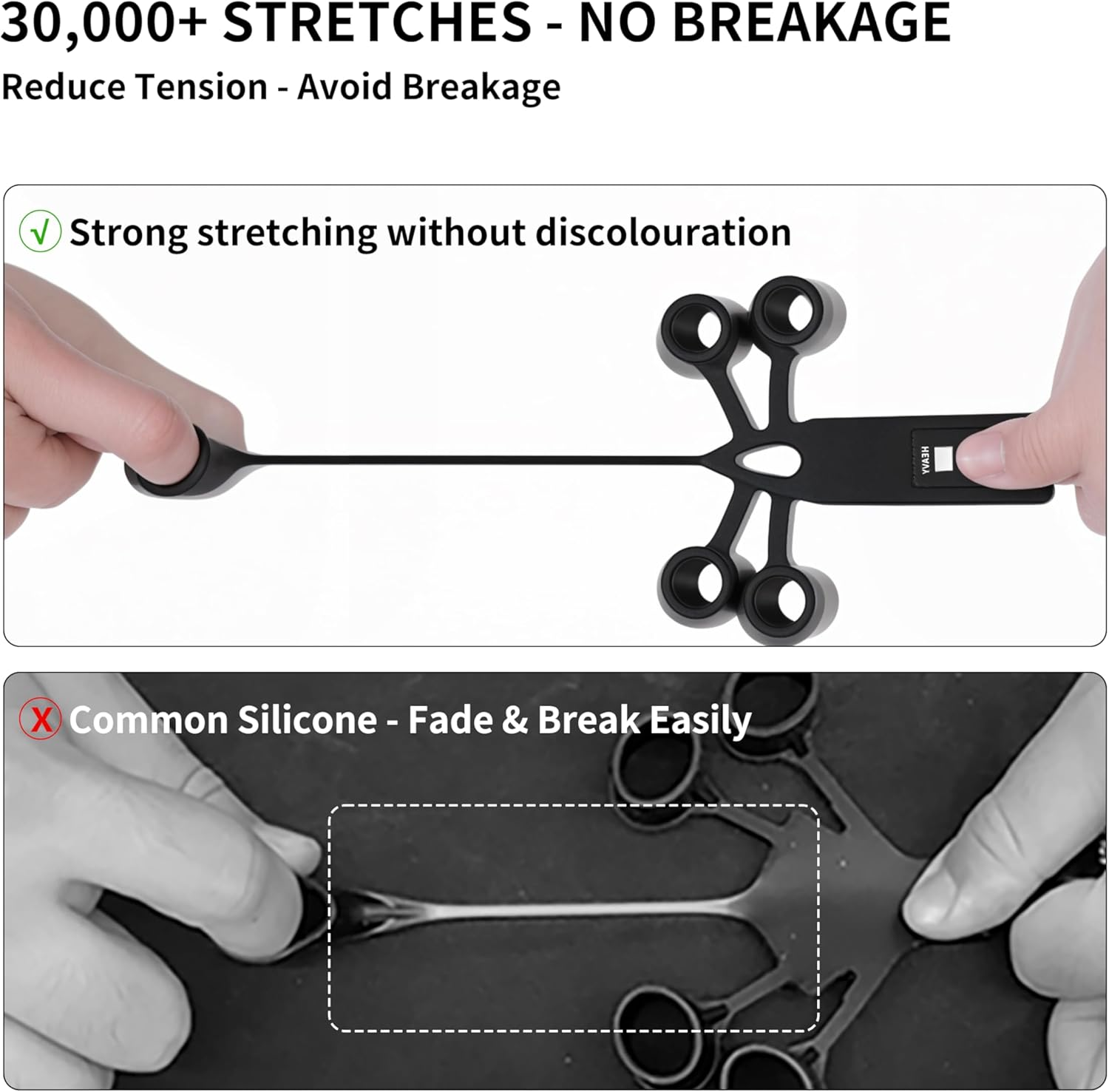 PROIRON Hand Grip Strengthener 2 Pcs Adjustable Tear-Resistant Finger Strength Trainer Finger Strengthener Finger Stretcher Finger Exerciser for Hand Therapy Rehabilitation Finger Flexibility image number 2