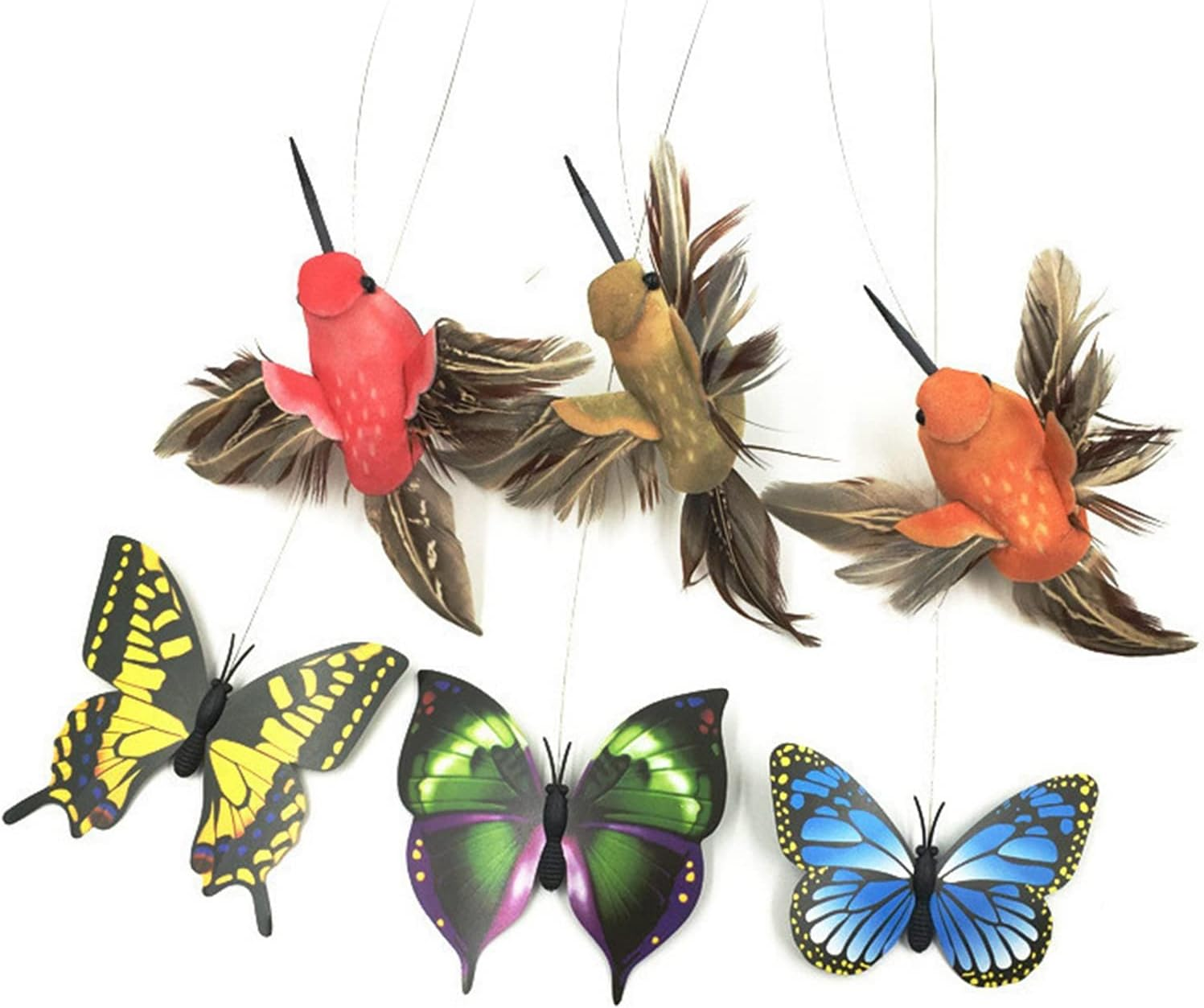 Cat Teaser Toy 360 Degree Rotating Butterfly Flower Shape Interactive Kitten Toy Cat Toy Rotating Design, Making the Butterfly Even More Lively image number 2