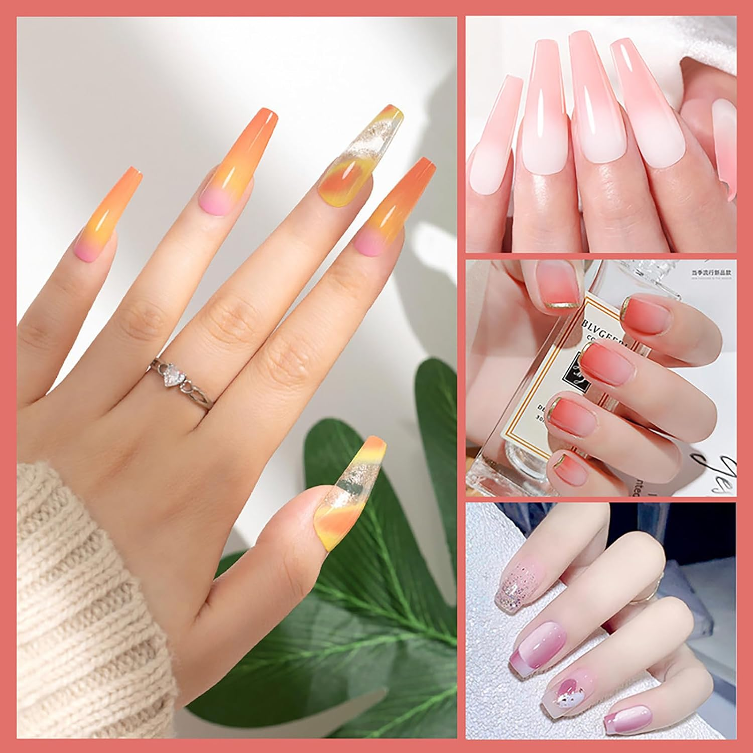 Enmart 16 Colors Soild Nail Gel Palette, Aurora Mirror Nail Glitter Powder, Nails Gel Polish Pigment Nail Art Decorations, Metallic Nail Glitter Powder for Nail Art Decoration Nail Salon(02)