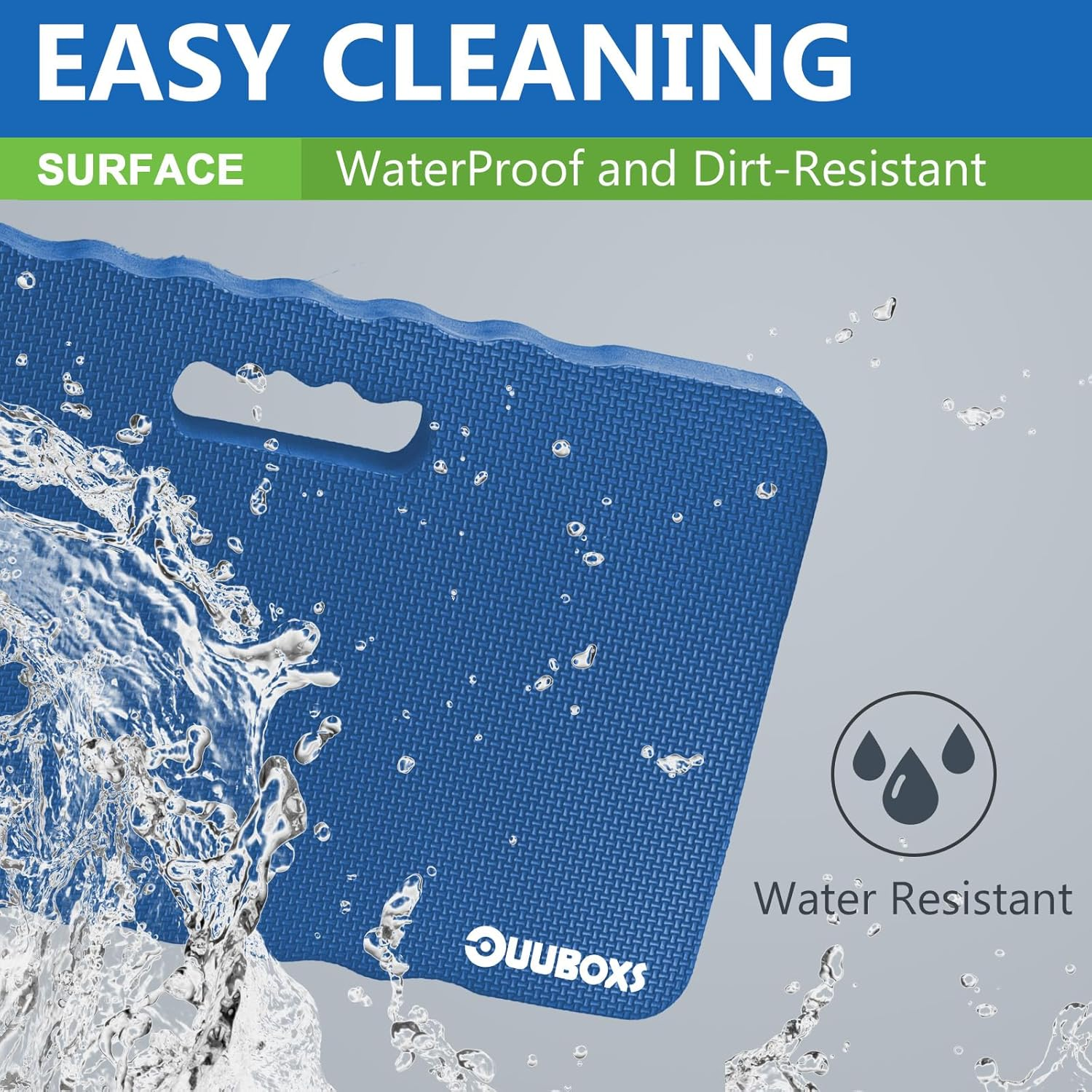 Premium Thick Kneeling Pad, Extra Soft Foam Garden Kneeling Mat, Large Comfort Kneeler Cushion for Gardening, Exercise, Yard Work, Baby Bath, 17.5 X 11 X 1.5 Inch, Blue