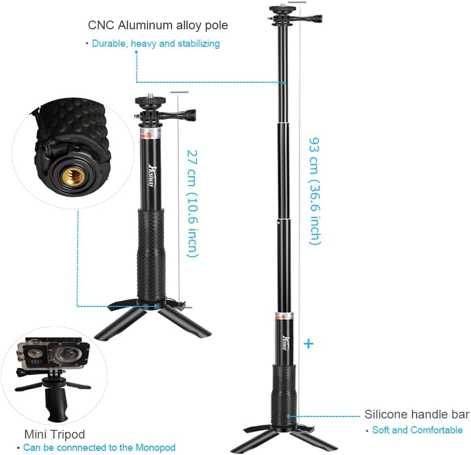 Husiway Accessories Bundle for DJI Osmo Action 5 Pro/Action 4/3 Waterproof Case Diving Housing Silicone Case Glass Screen Protector Film Whole Kit 60E (Kit1 for DJI Osmo Action 5 Pro/4/3) image number 1