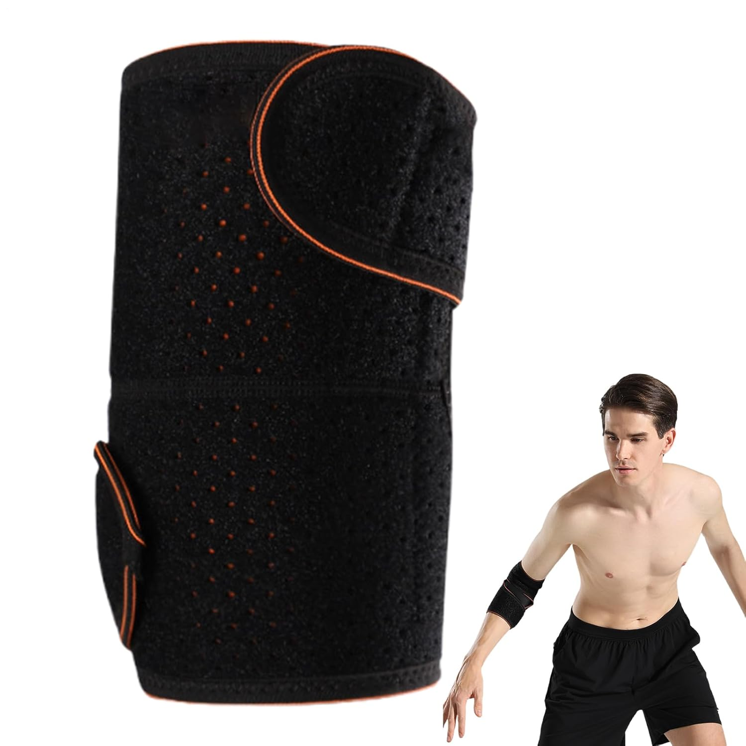 Elbow Support Sleeve - Elbow Sleeve Protection - Arm Support Brace | for Outdoor Workout Fitness Weightlifting Sports Gym Tennis Volleyball Basketball Golf Badminton image number 3