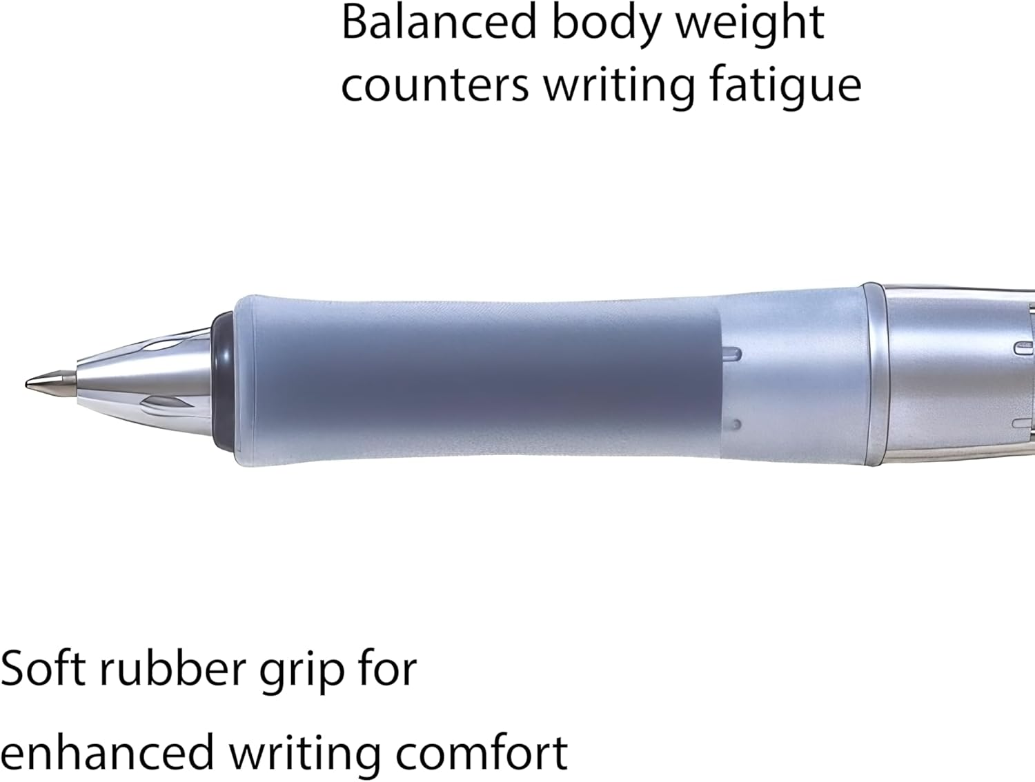 Pilot Dr Grip Advance Retractable Medium Ballpoint Pen, Black Barrel, Black Ink, Prevents Writing Fatigue, Perfect for Exams & Extended Writing image number 3