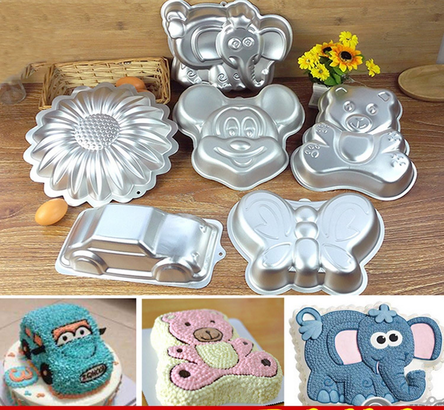 8 Inch Aluminum Alloy House Cake Bake Mold Cakes Baking Pan (Home) - Home image number 6