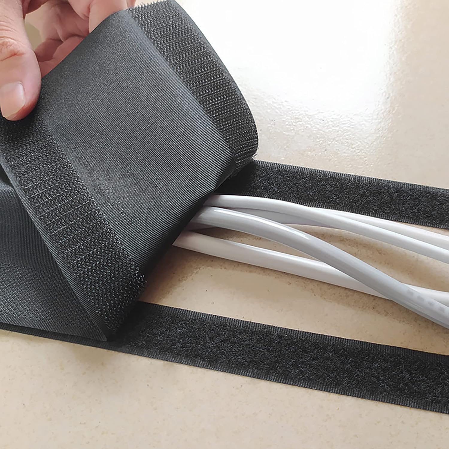 Tunghey Cable Grip Floor Cable Cover Cords Cable Protector Cable Management Only for Commercial Office Carpet Black (3M) image number 4