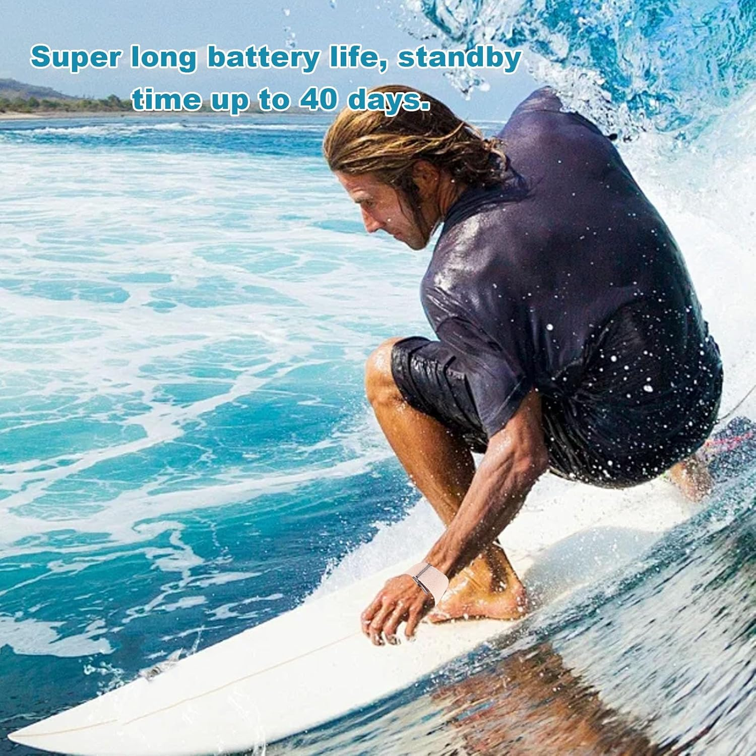 Dpofirs Smart Bracelet, Wearable Activity & Fitness Tracker Band, All Day Continuous Monitor, Smart Wristband 10M Waterproof for Swimming, Diving, Surfing, and Bathing - Orange image number 3