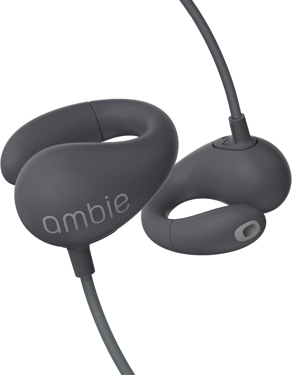 Ambie Sound Earcuffs - Open Ear Earbuds Wired Ear Clip 3.5Mm Headphones with Built-In Microphone & Easy Volume Control | Clip-On Ear Cuff Style Headset | Lightweight Silicone, Black image number 1