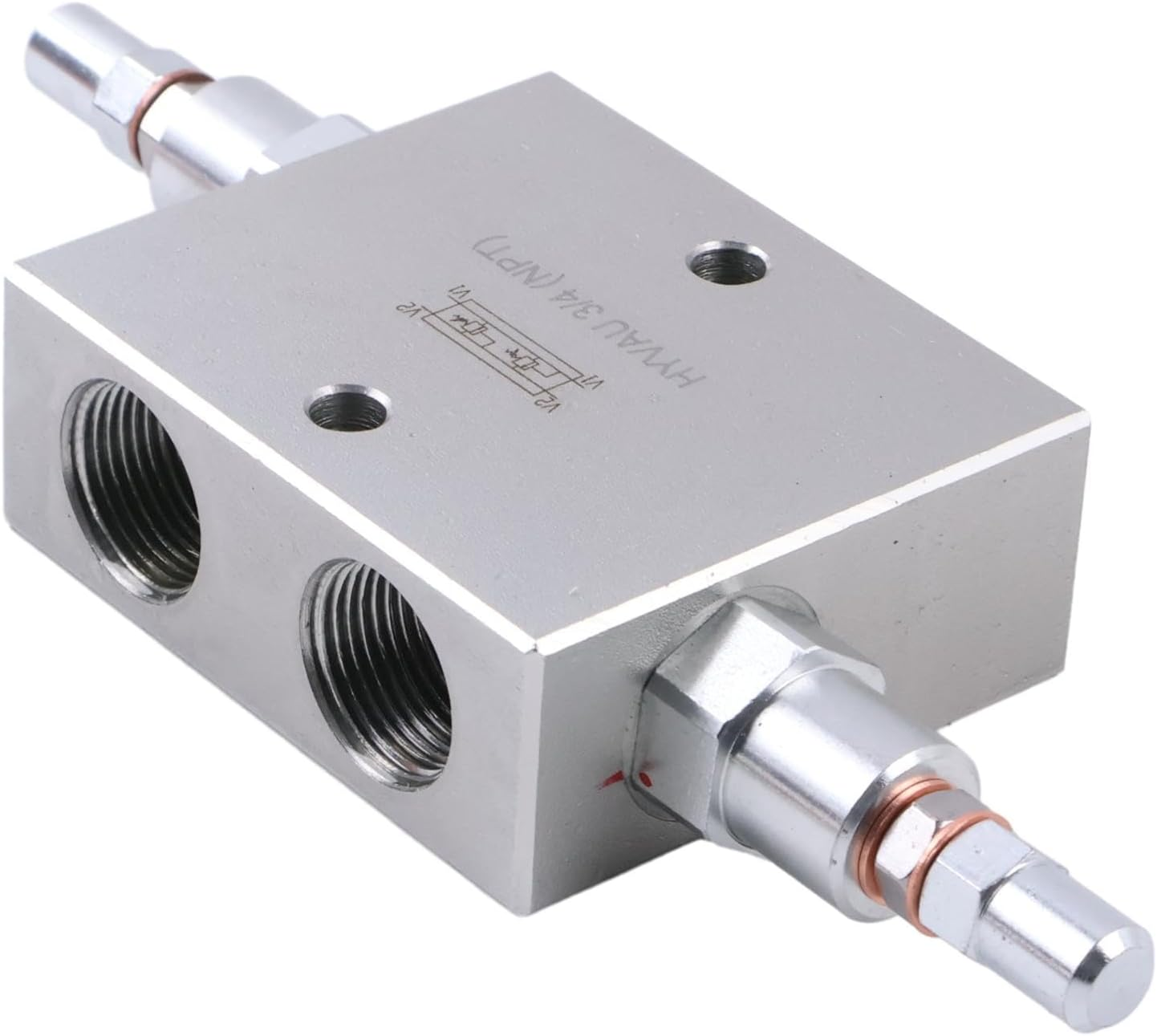 HOLDWELL Dual Crossover Hydraulic Relief Cushion Valve DCRV110-12N 3/4&rdquo; NPT Ports 30 GPM Max Flow image number 5