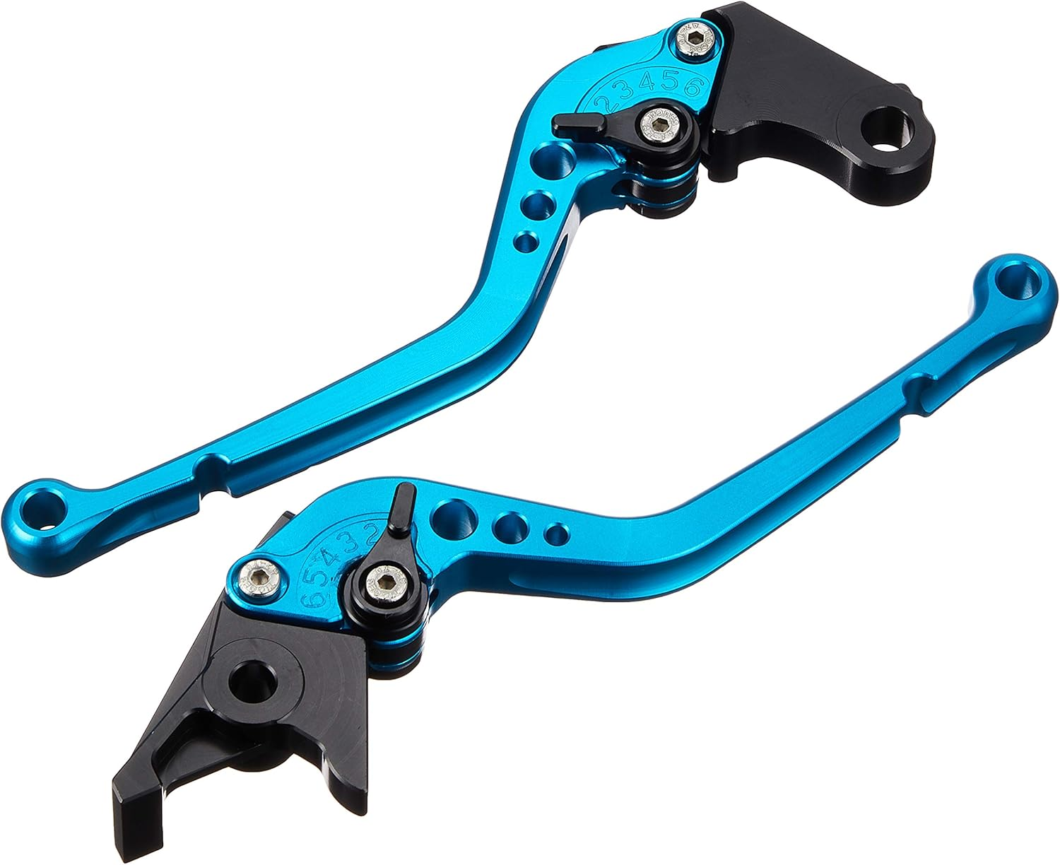 Bike Parts Center 910150 Billet Levers, Brake Levers, Clutch Levers, Universal Custom Lever Unit Set, Anodized Blue