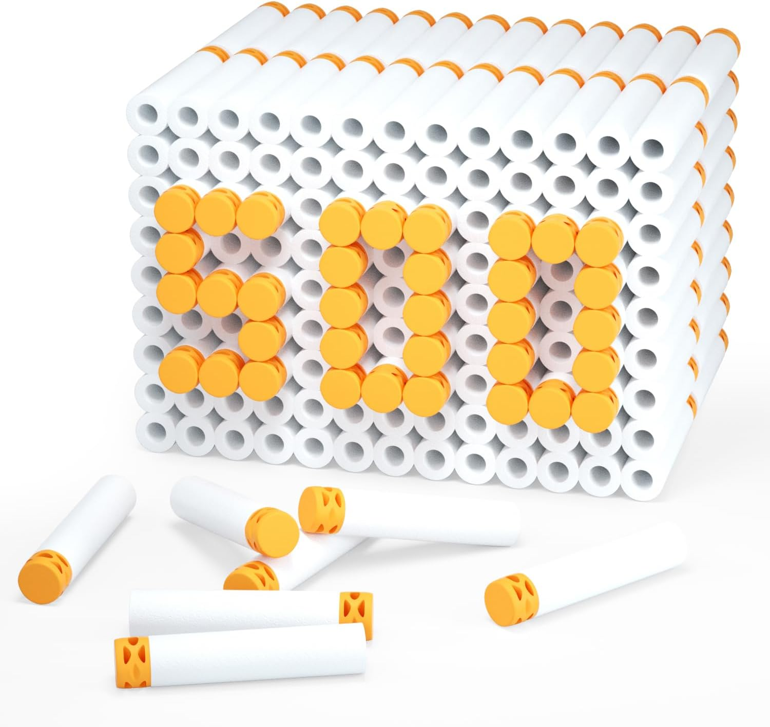 EKIND 500 Pcs Waffles Darts Refill Pack Foam Bullet Compatible for NERF N-Strike Series Blaster image number 4