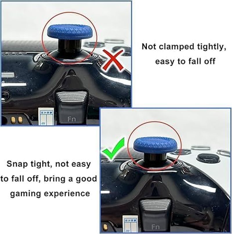 6 in 1 Interchangeable Thumbsticks for PS5 Dualsense Edge Controller,Thumbsticks Analog Joysticks Kits,Replacement Joysticks Parts for PS5 Dualsense Edge Controller(Blue) image number 4