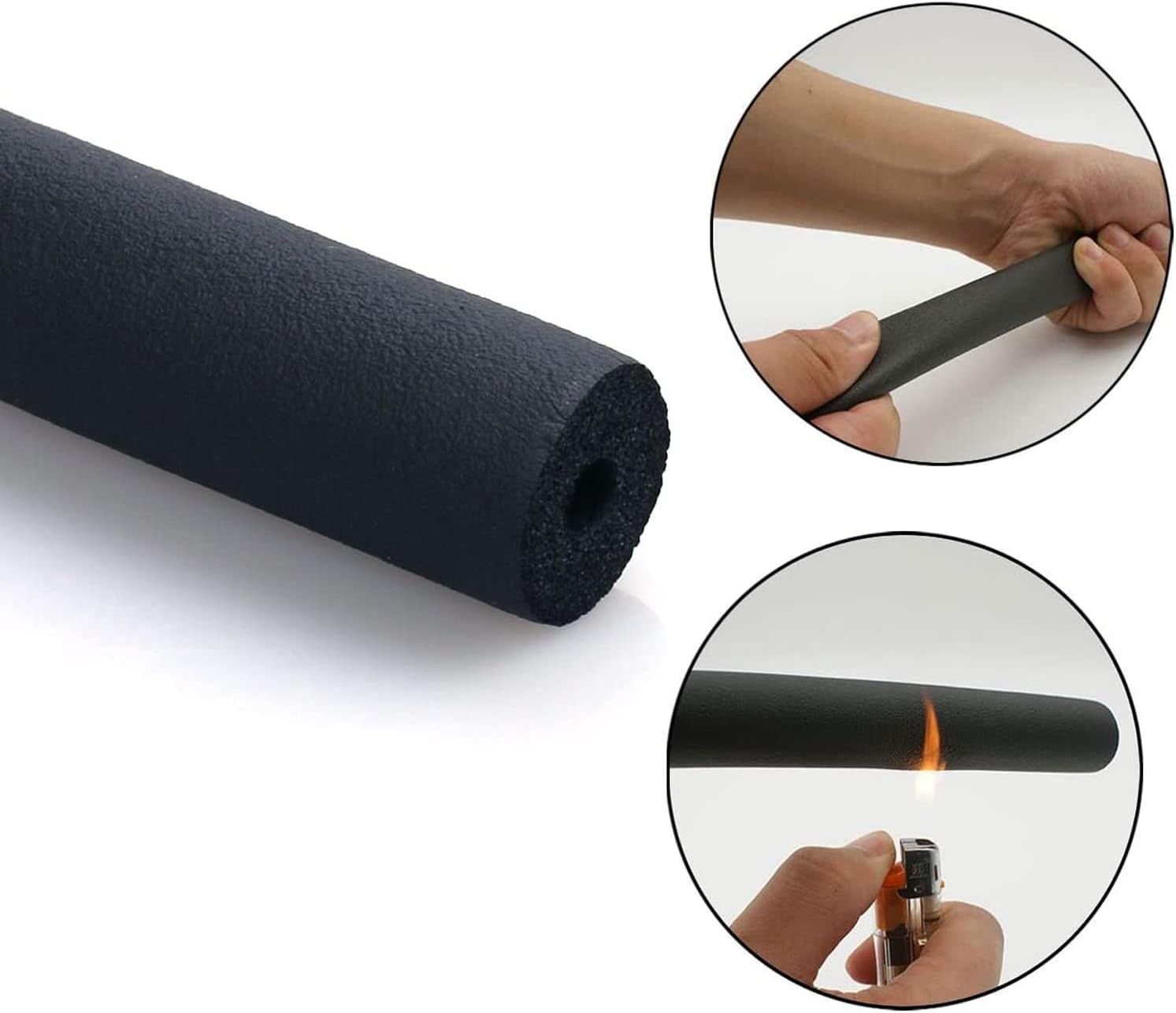 URBEST Pipe Insulation Tubing 1/2" X 3/8" Heat Preservation Insulated 6-Foot Length Handle Grips (13X9Mm) image number 5