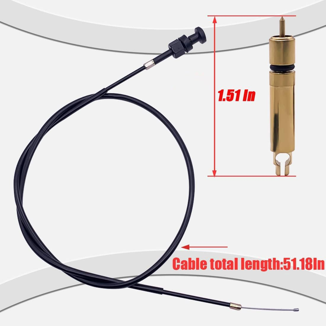 Carburetor Choke Cable and Starter Valve Plunger Kit Compatible with Honda TRX350 Rancher 350 Fourtrax 300 350 Foreman 400 Choke Cable 17950-HN5-671