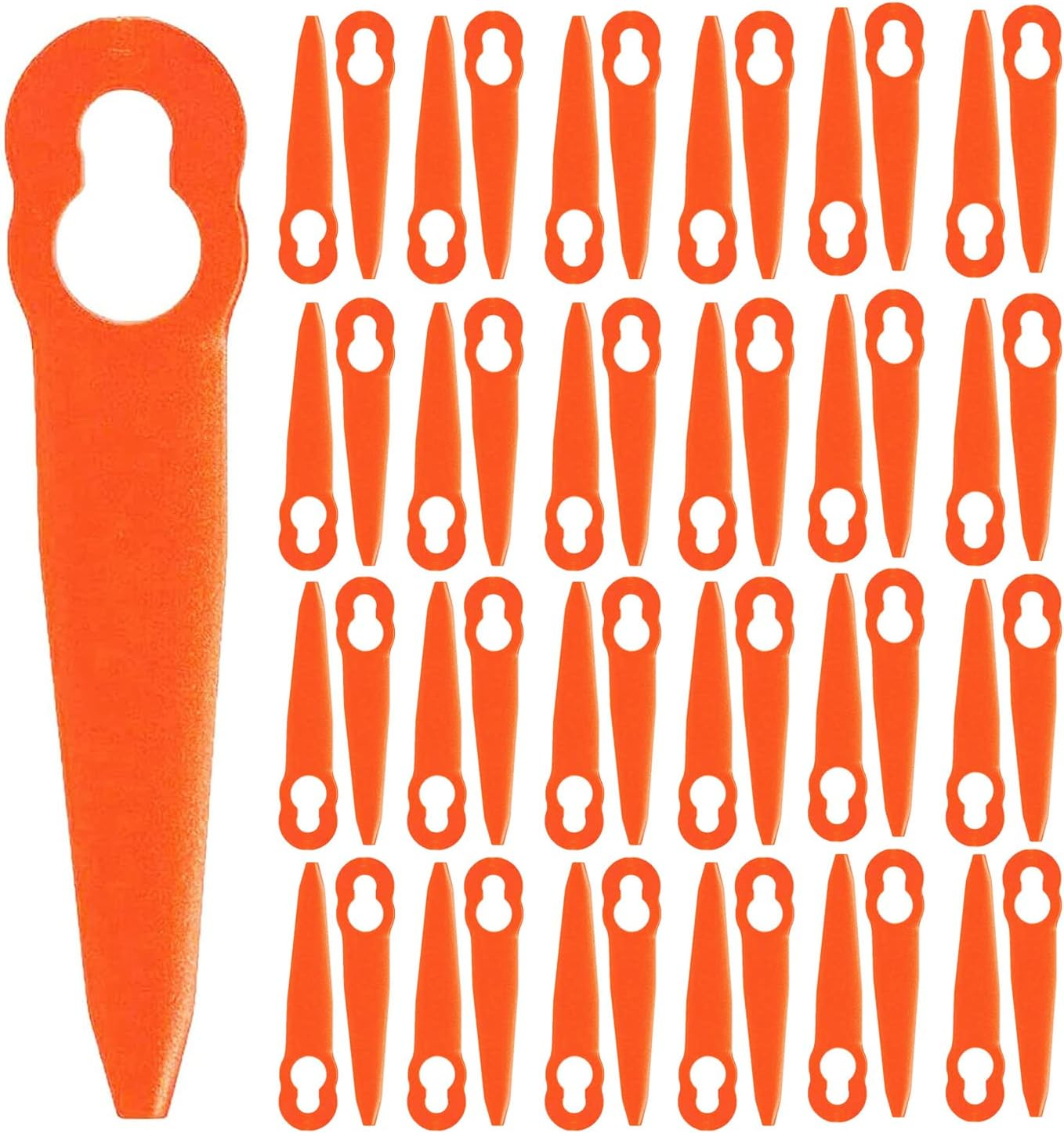 50PCS Plastic Blades Replacement for STIHL Polycut 2-2 FSA 45 FSA 57 FSE 52 / Sun Joe 24V-GT10 Lawnmower Trimmer Grass Cutter Tools Garden Lawn Mower Trimmer Blade Replace# 4008 007 1000 image number 6
