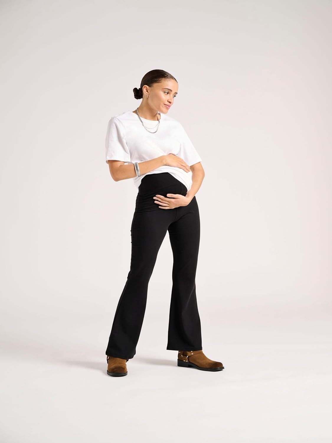 ONLY MATERNITY Women'S Olmlovely Leo Flared Trousers Pack of 2 Noos (Pack of 2) image number 6