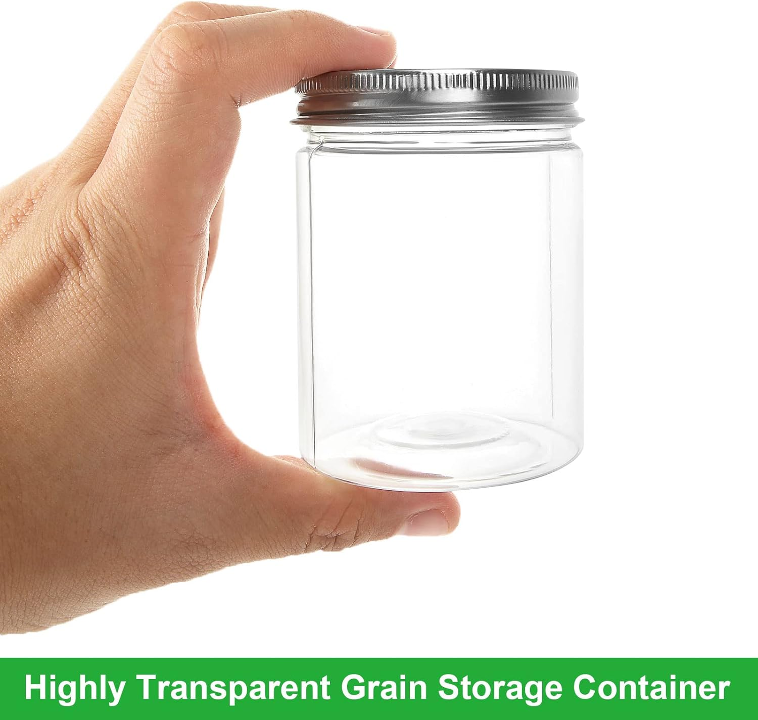 AKOLAFE 20 Pack 250ML Plastic Jars with White Aluminium Lids, round Clear Leak-Proof Food Storage Jars for Food Storage, Camping, Hardware Storage, Crafts and Slime Making image number 6