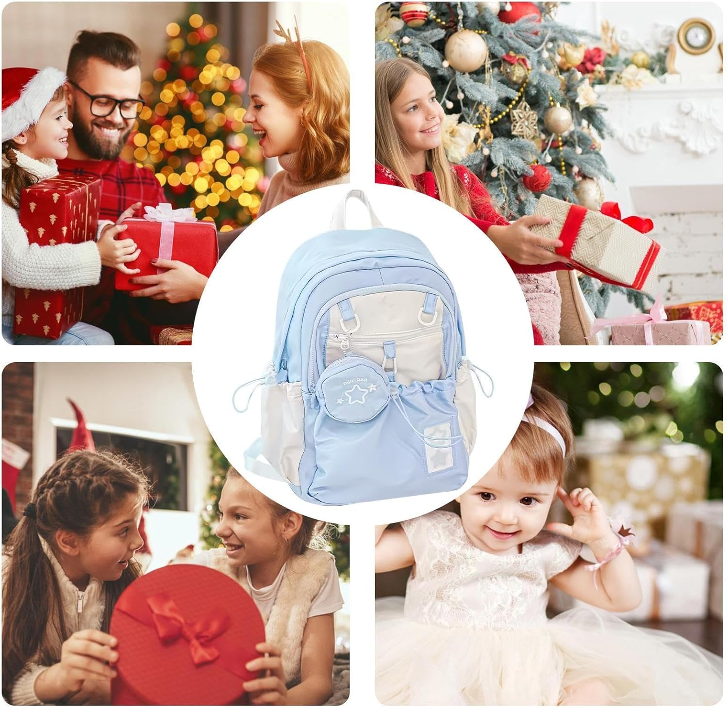 Rronnoy Teen Travel Backpack - Large School Girls Backpack with Drawstring | Student Casual Schoolbag Stylish Daily Bag for Youth Family Teen Adults Friends image number 5