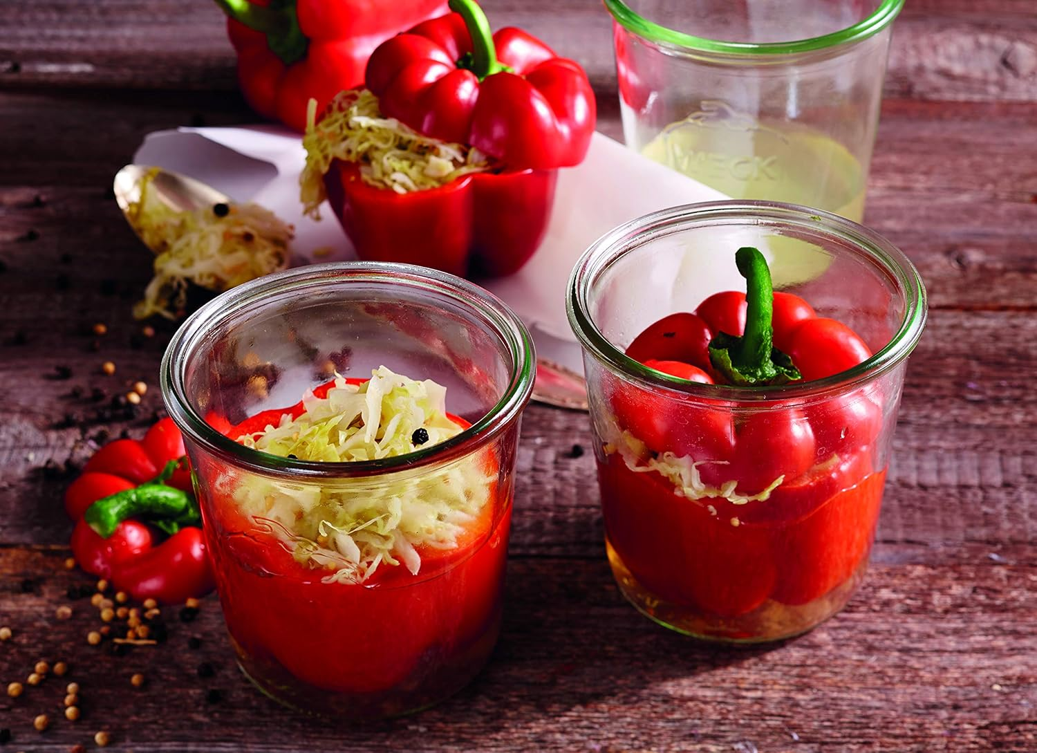 Weck Set of 6 Jars 500 Ml (High-Quality Preservation, Glass Jar with Glass Lid, for Preserving, Heat Resistant, Microwave-Safe, Oven-Safe, round Edge Glass) 742 image number 1