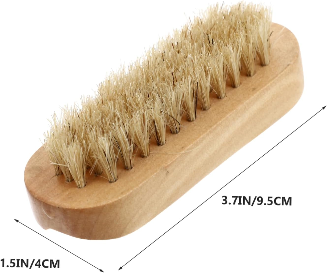 COLLBATH 2Pcs Hand Cleaning Brush Natural Pig Bristles Light Brown Wooden Nail Finger Washing Brush for Dirt Removal and Gentle Skin Care for Handwashing and Nail Cleaning image number 5