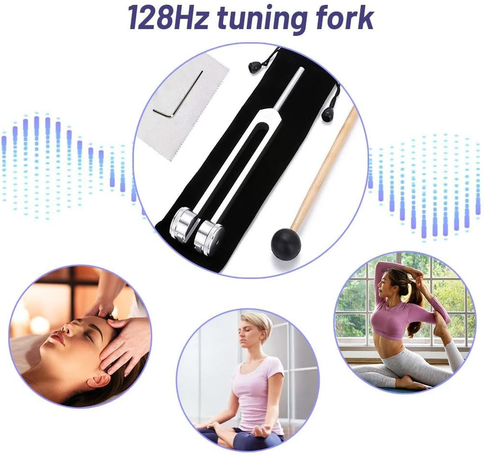 Vemise 128 Hz, 128 Hz-Tuning Forks for Healing, Healing Tuning Fork Original, for Chakra Healing, Sound Therapy, and Meditation, Tuning Fork Set Frequency Healing Devices for Yoga image number 2